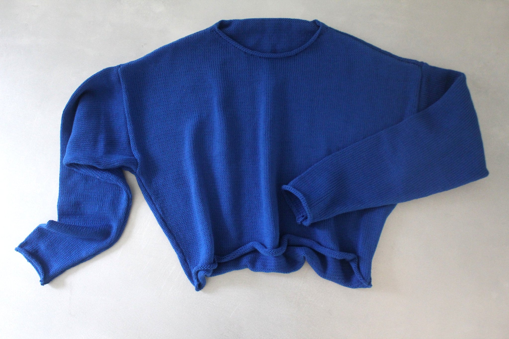 CROP SWEATER - Bright Blue