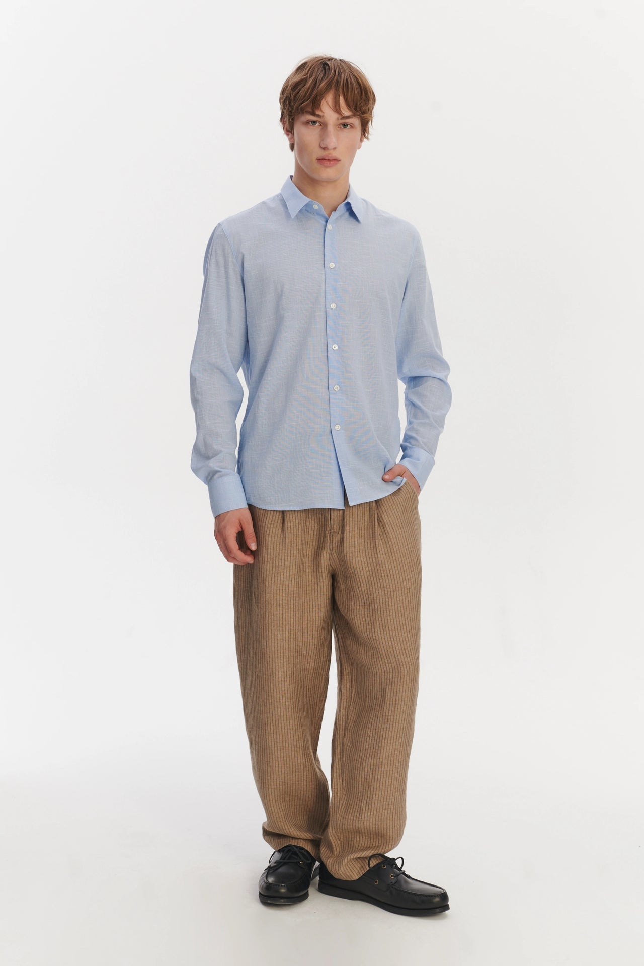 Feel Good Shirt Gauzy Cotton - Blue