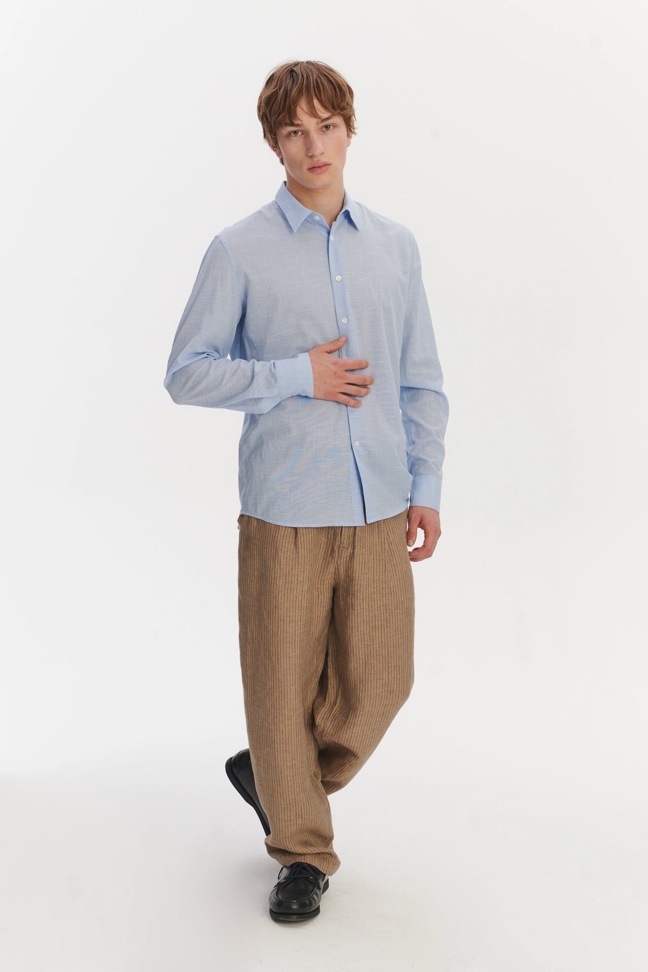 Feel Good Shirt Gauzy Cotton - Blue