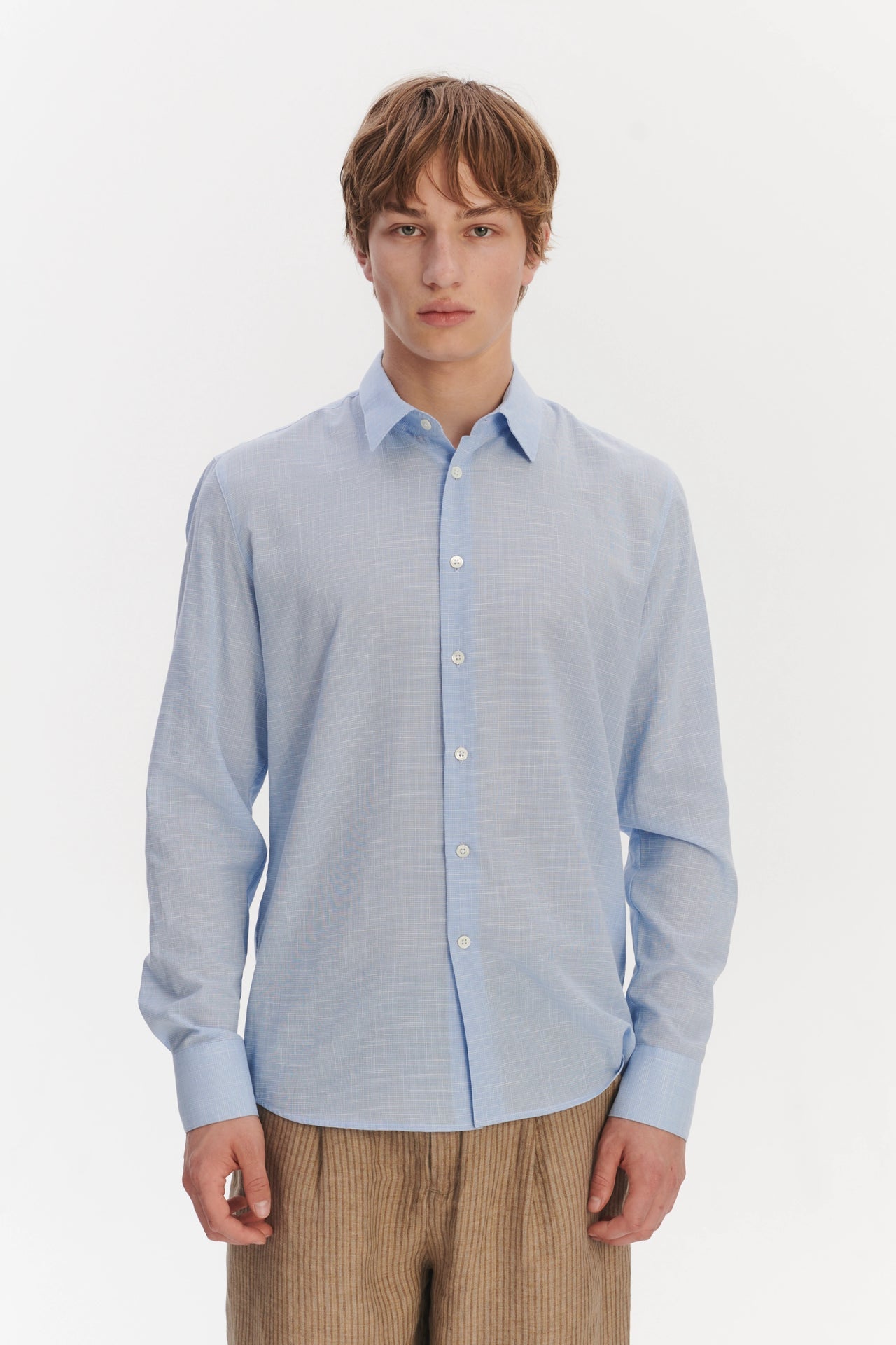 Feel Good Shirt Gauzy Cotton - Blue