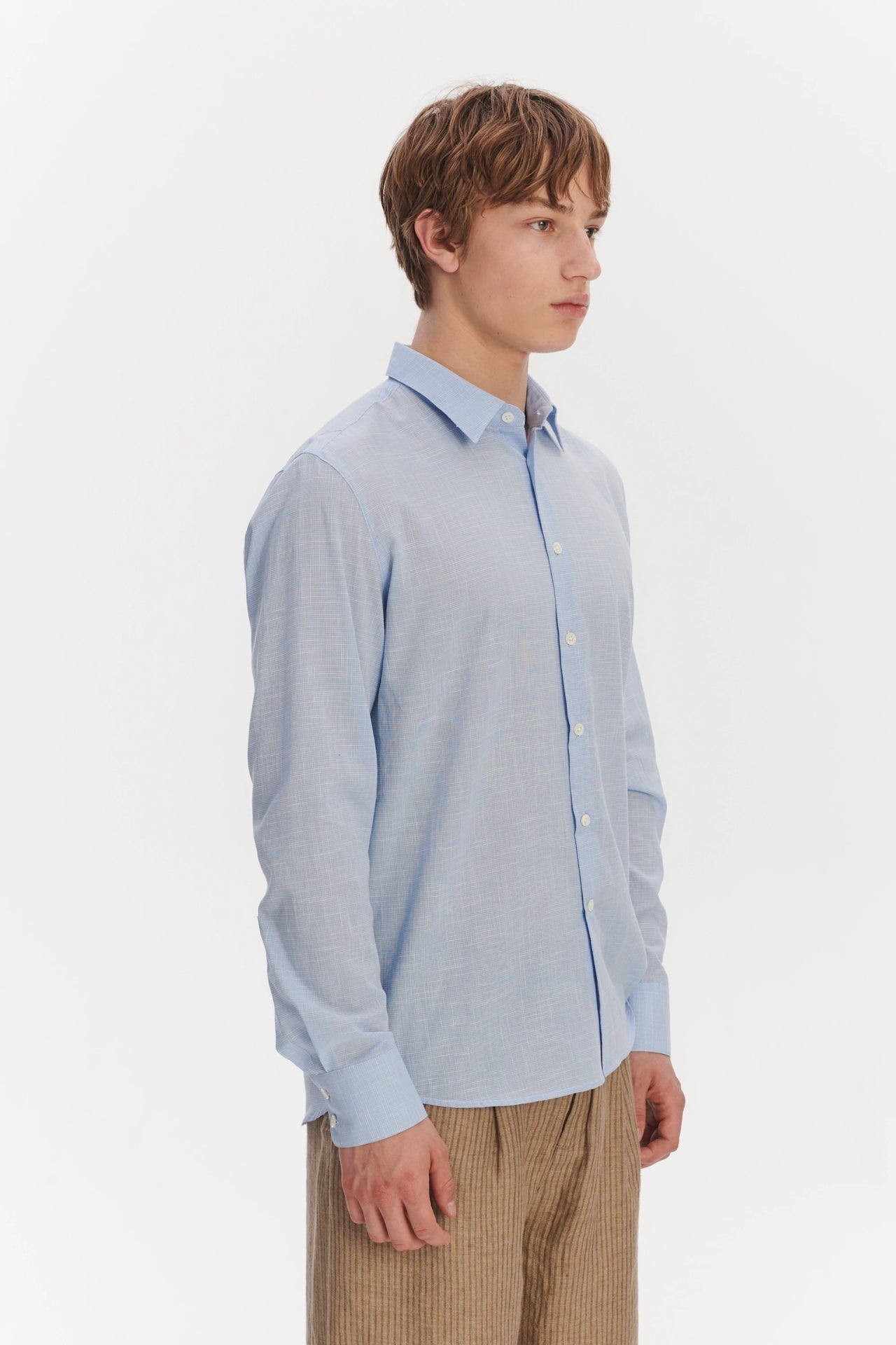 Feel Good Shirt Gauzy Cotton - Blue