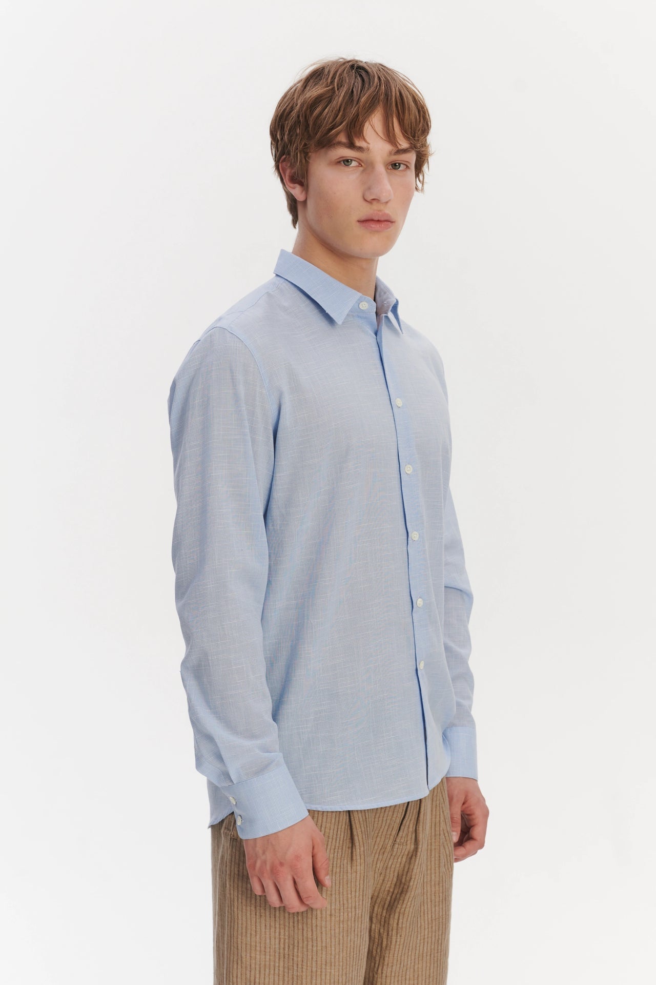Feel Good Shirt Gauzy Cotton - Blue