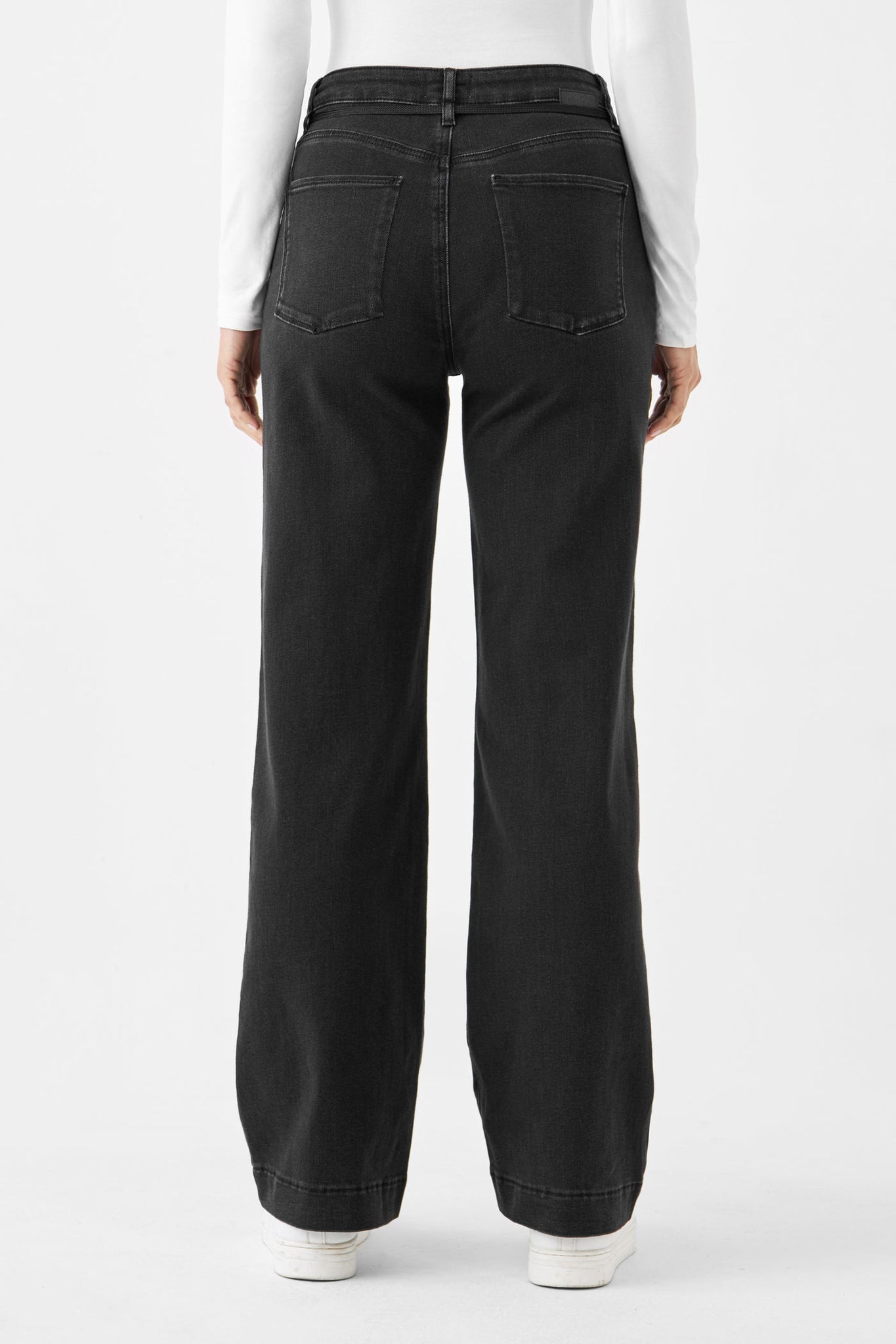 DEW Flared Soft Denim - French Pocket - Black