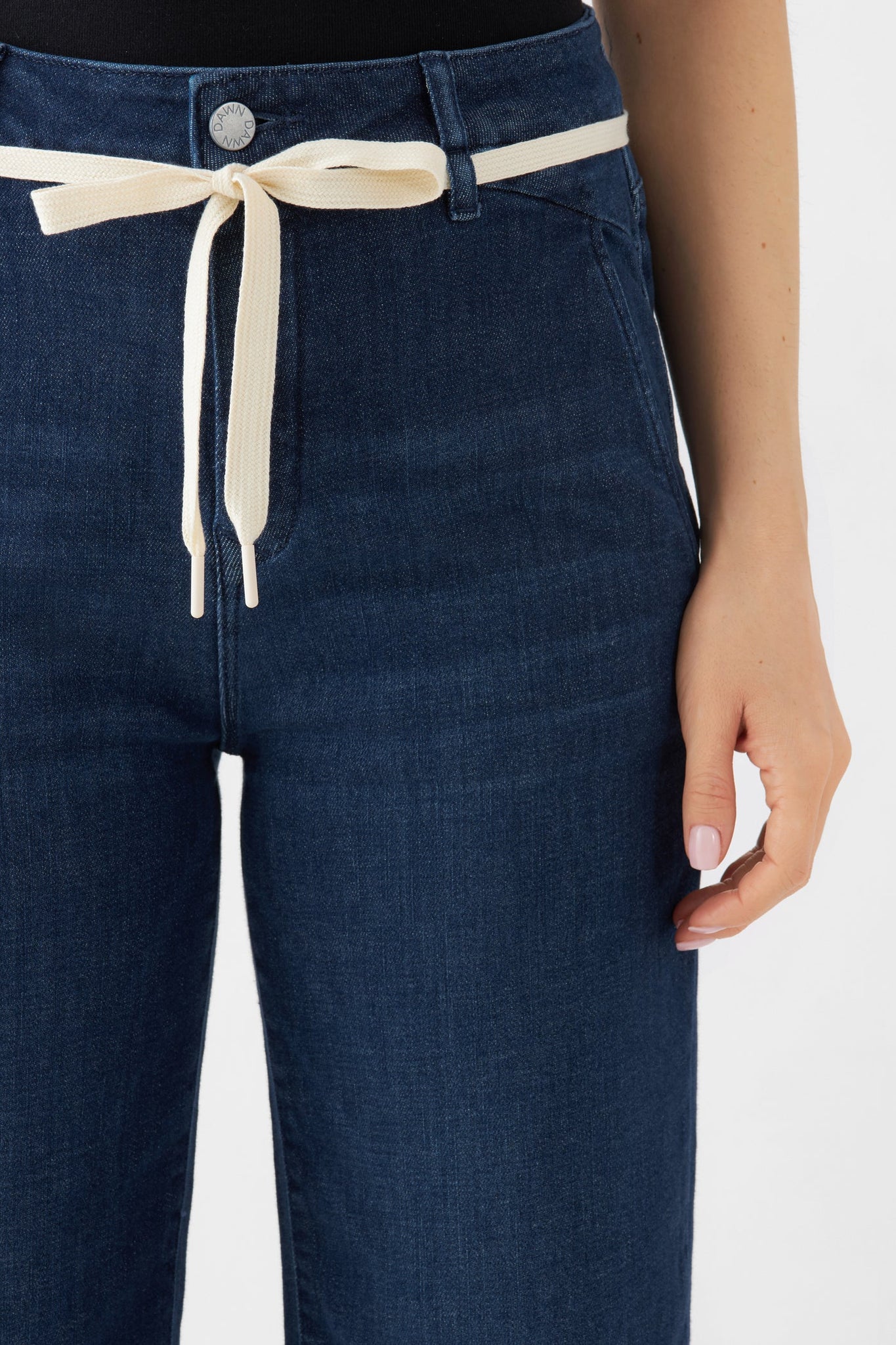 DEW Flared Soft Denim - French Pocket - Dark Blue