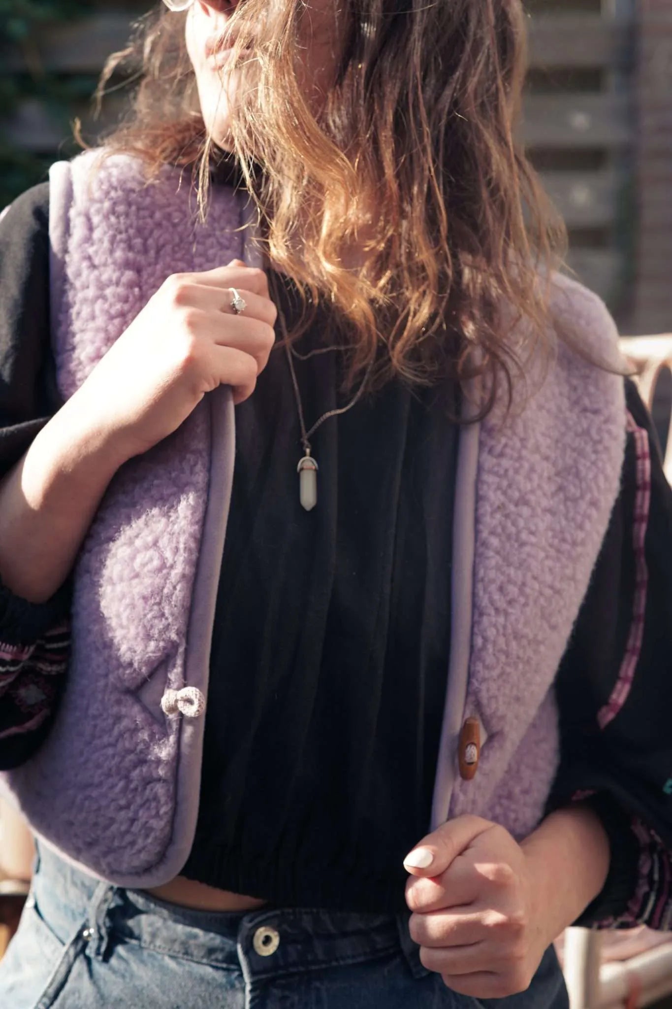 Wollweste Shorty- Lilac