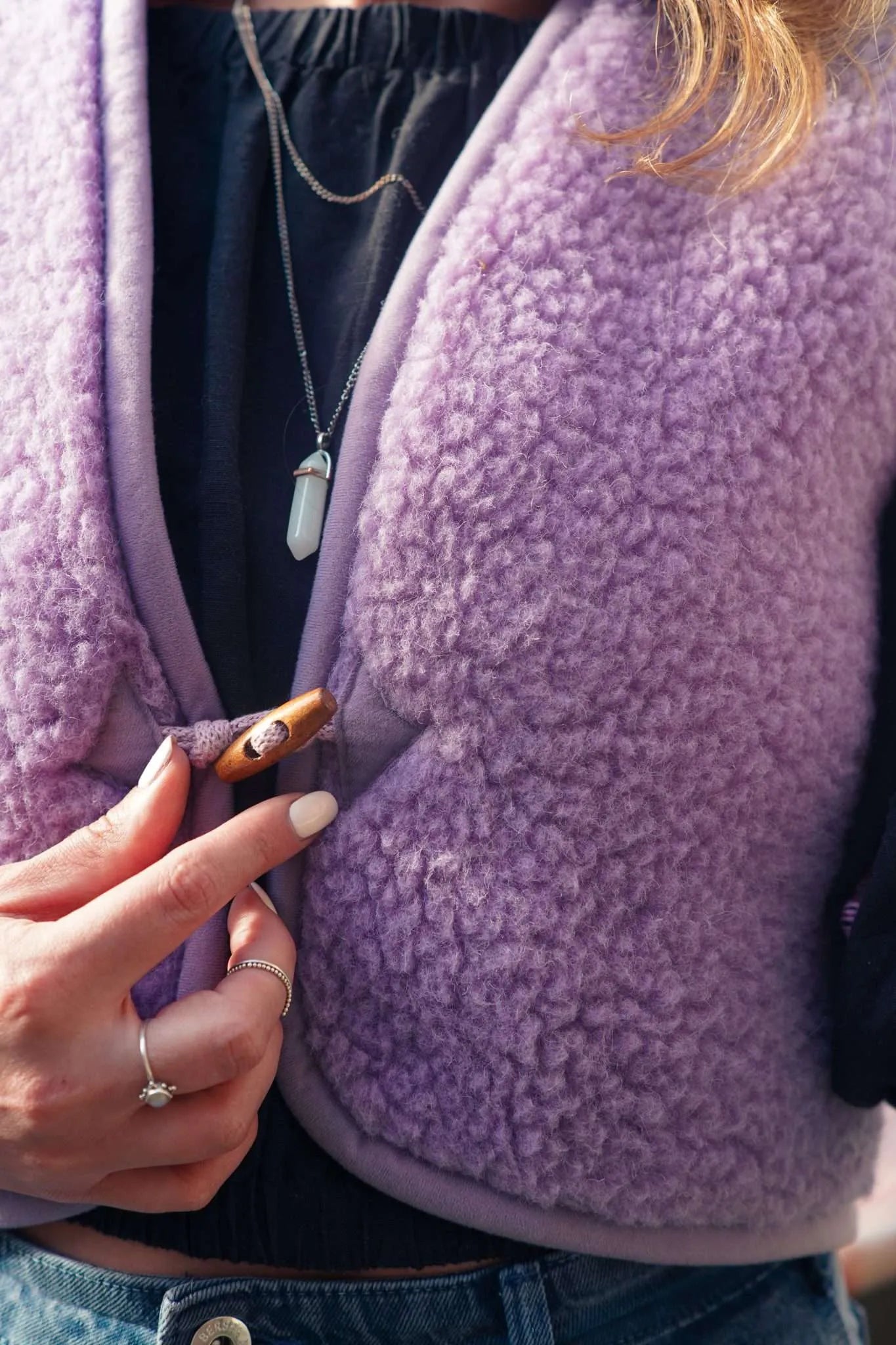 Wollweste Shorty- Lilac