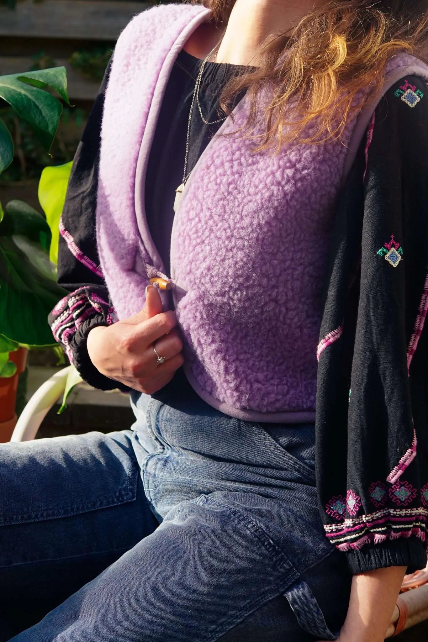 Wollweste Shorty- Lilac