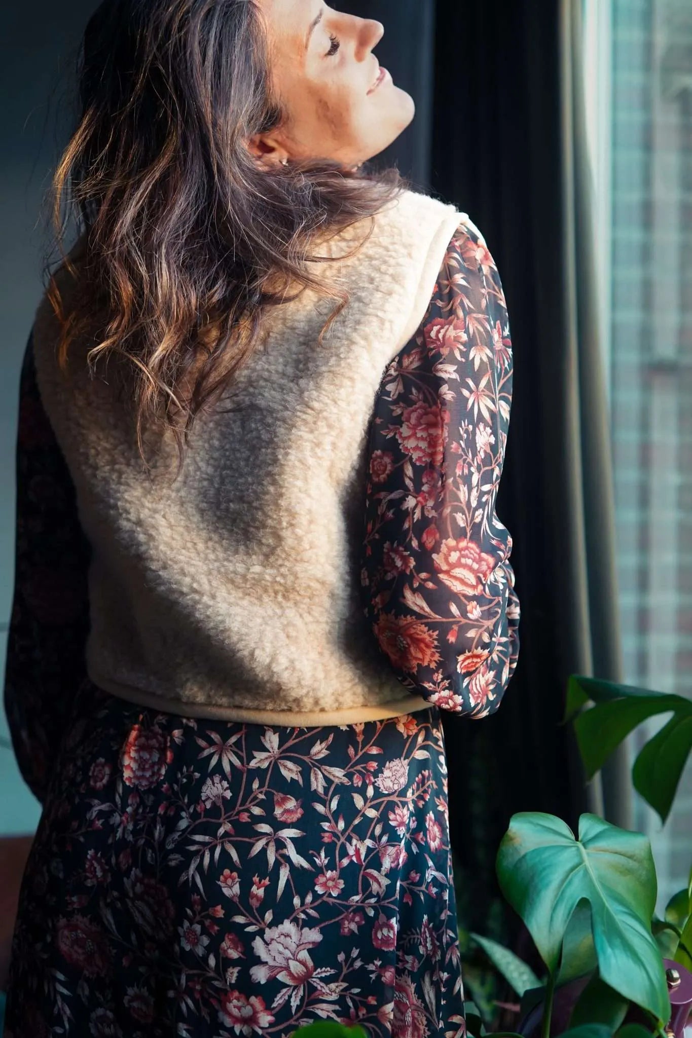 Wollweste Shorty- Latte