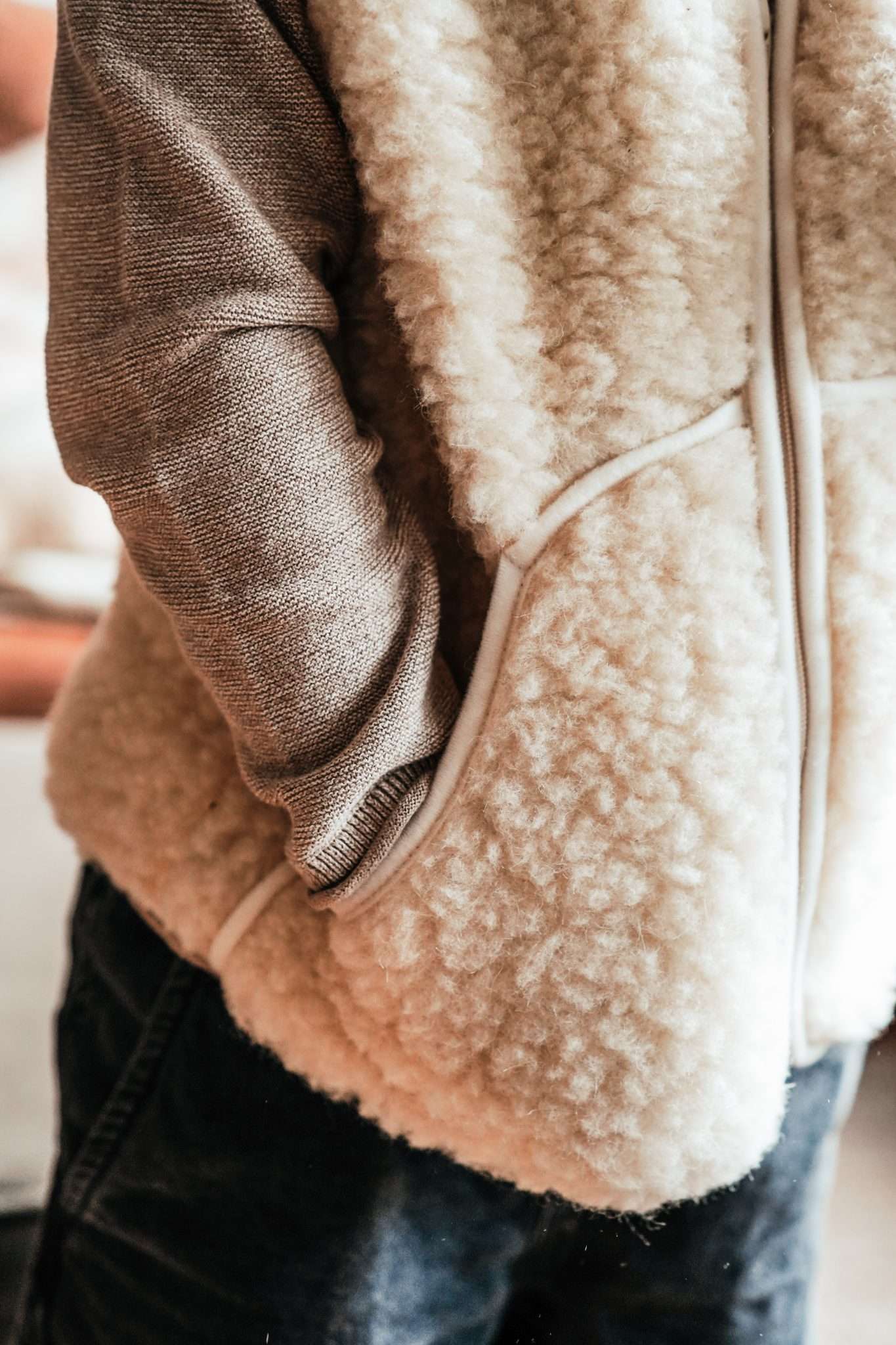 Wollweste - Cienki Flat White