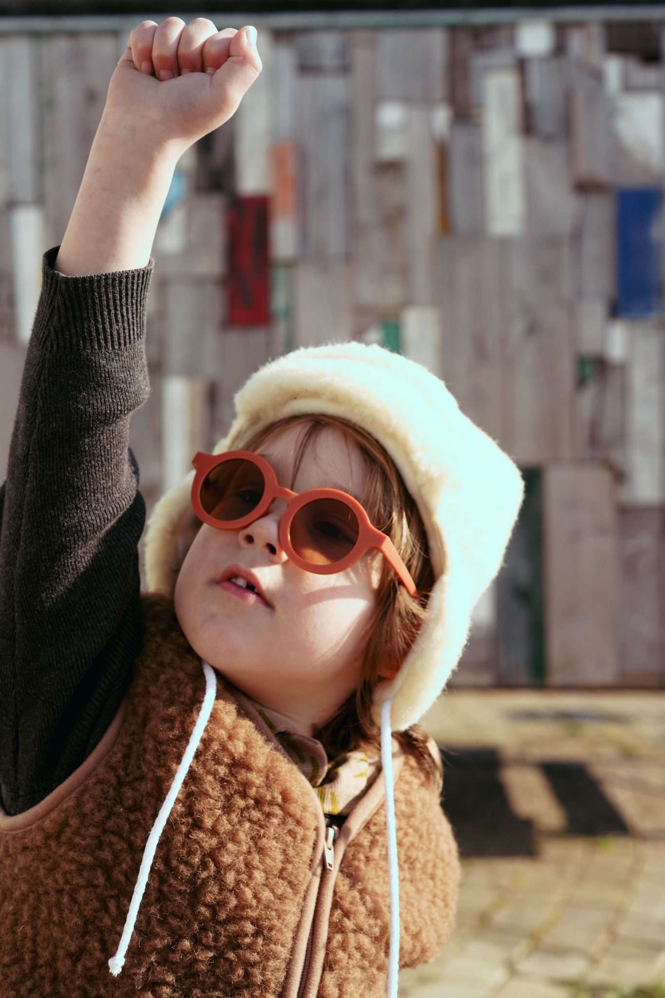 Kindermütze aus Wolle - Flat White