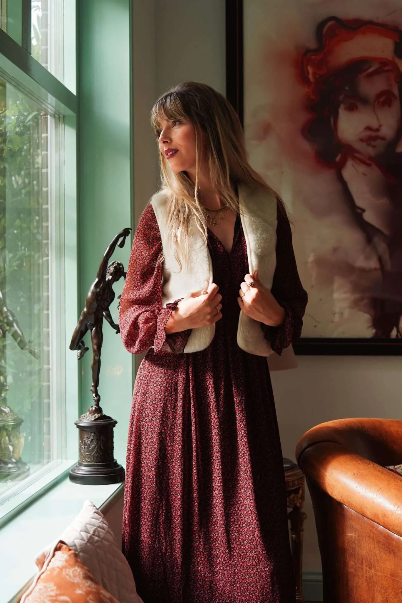 Wollweste Bubble Shorty - Flat White