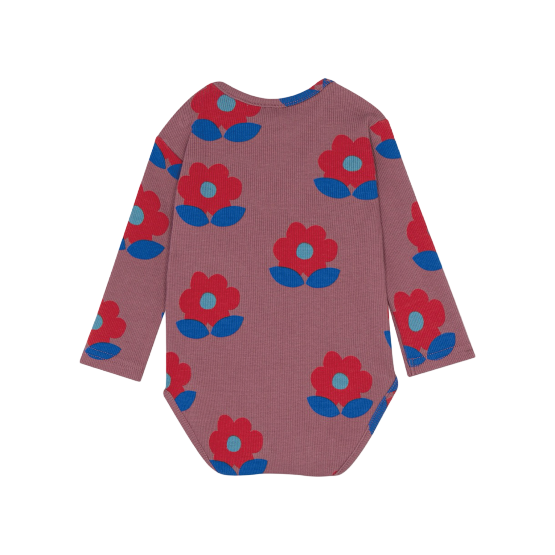 Big Flowers Baby Body - Purple
