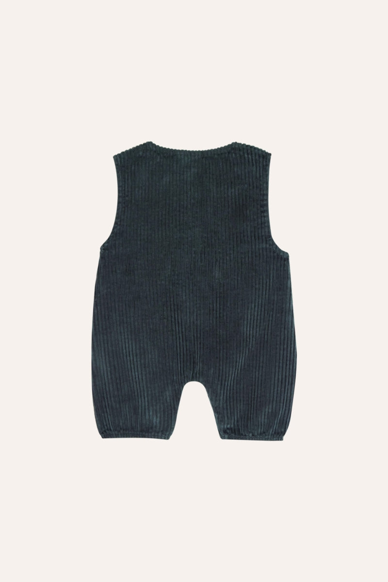 Corduroy Baby Romper - Grey