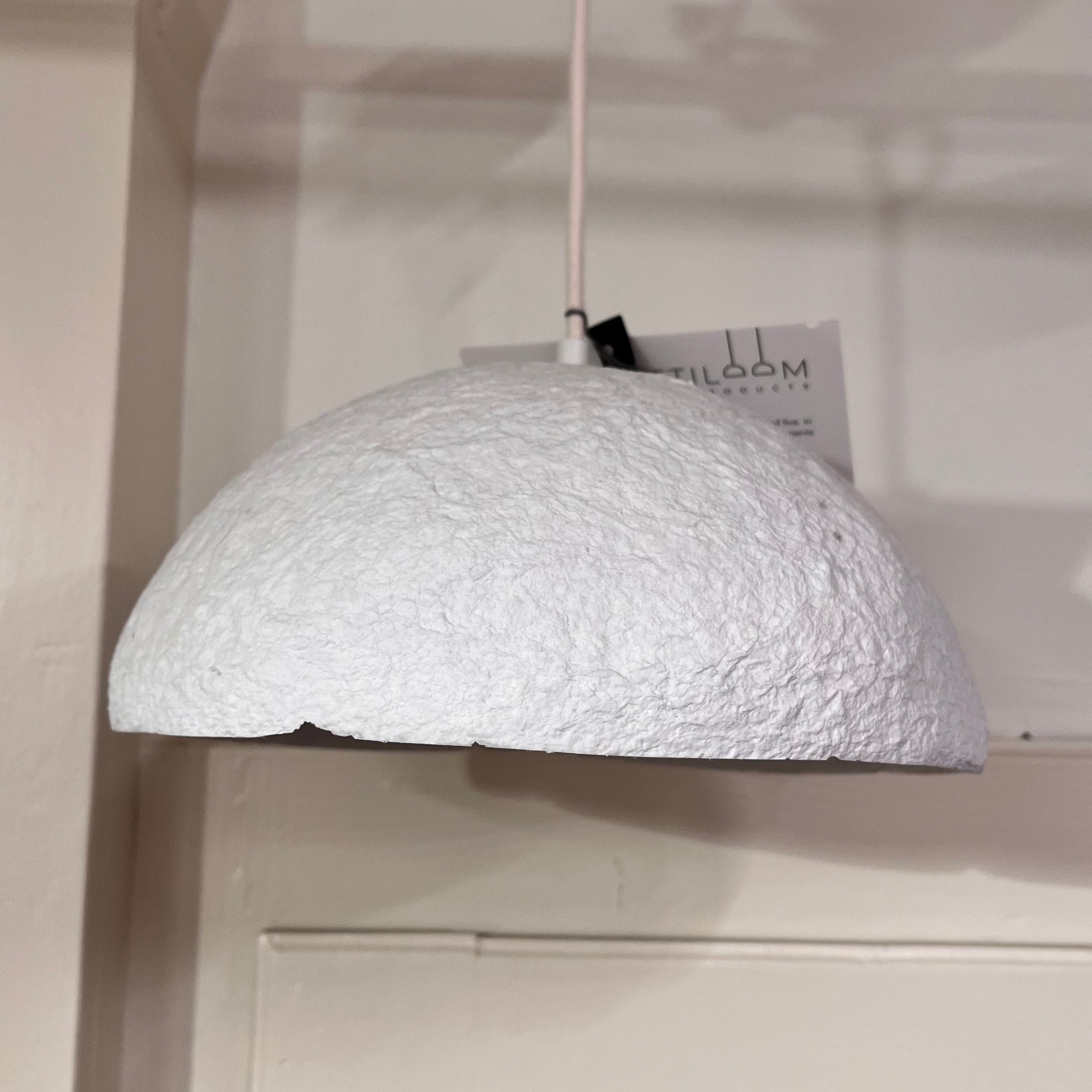 Lampe aus Papiermaché - Weiss