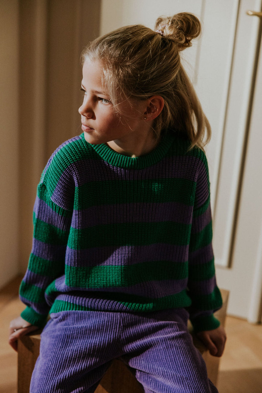 Stripes Knitted Sweater - Iris