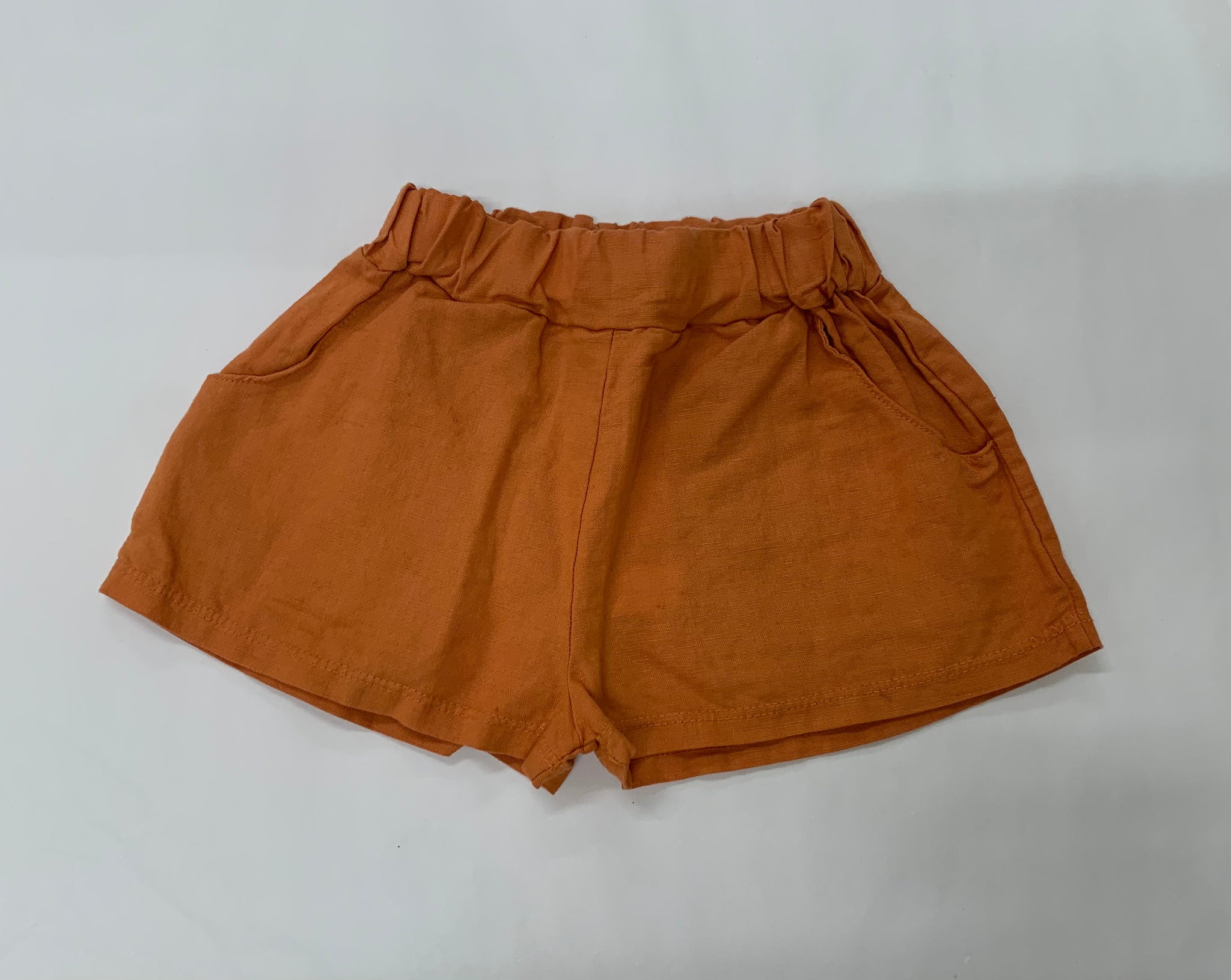 Leinen Shorts orange