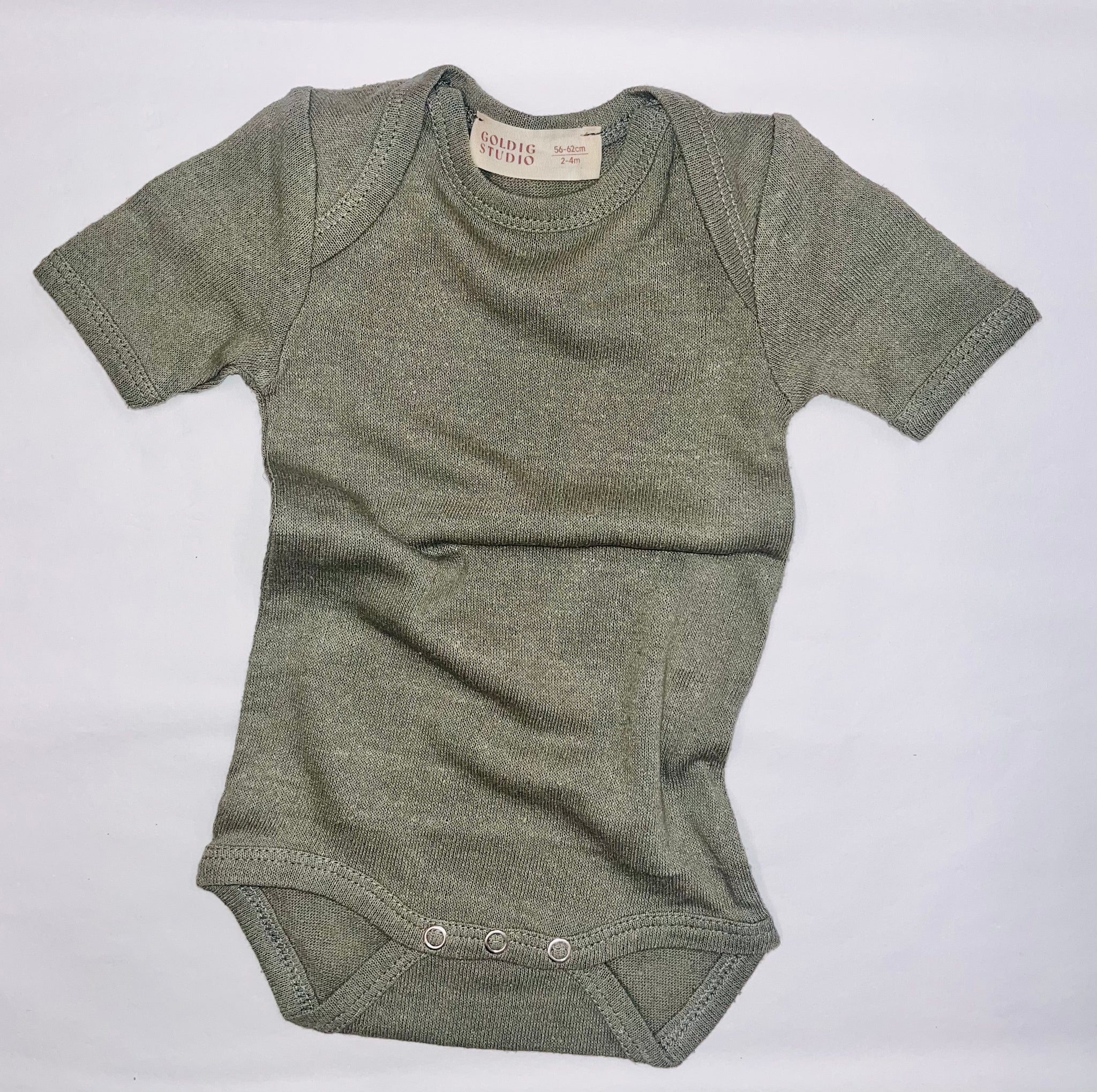 Shortsleeve Body - Bourette Silk - Sage