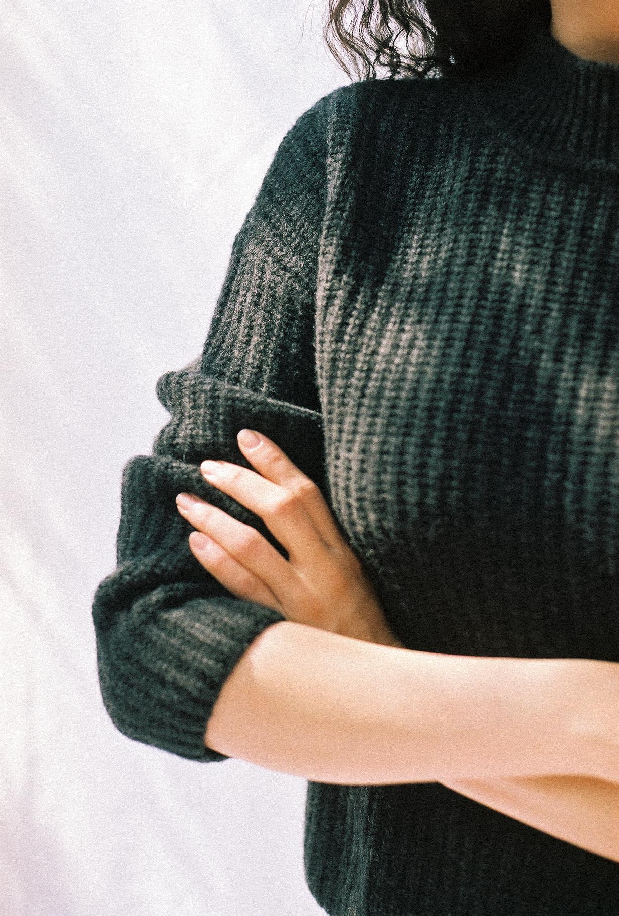 Hanna-Pullover aus recyceltem Kaschmir -Anthrazit
