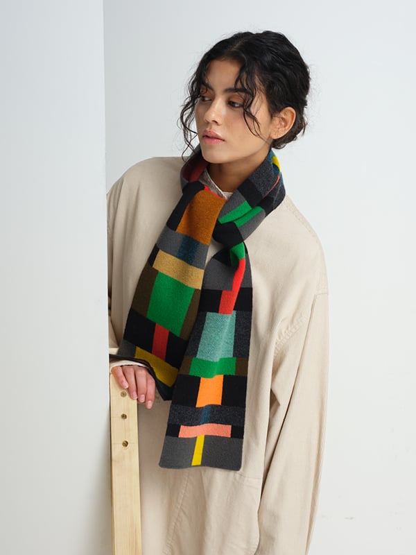SMALL COLOURBLOCK COLUMN SCARF- Multicolour