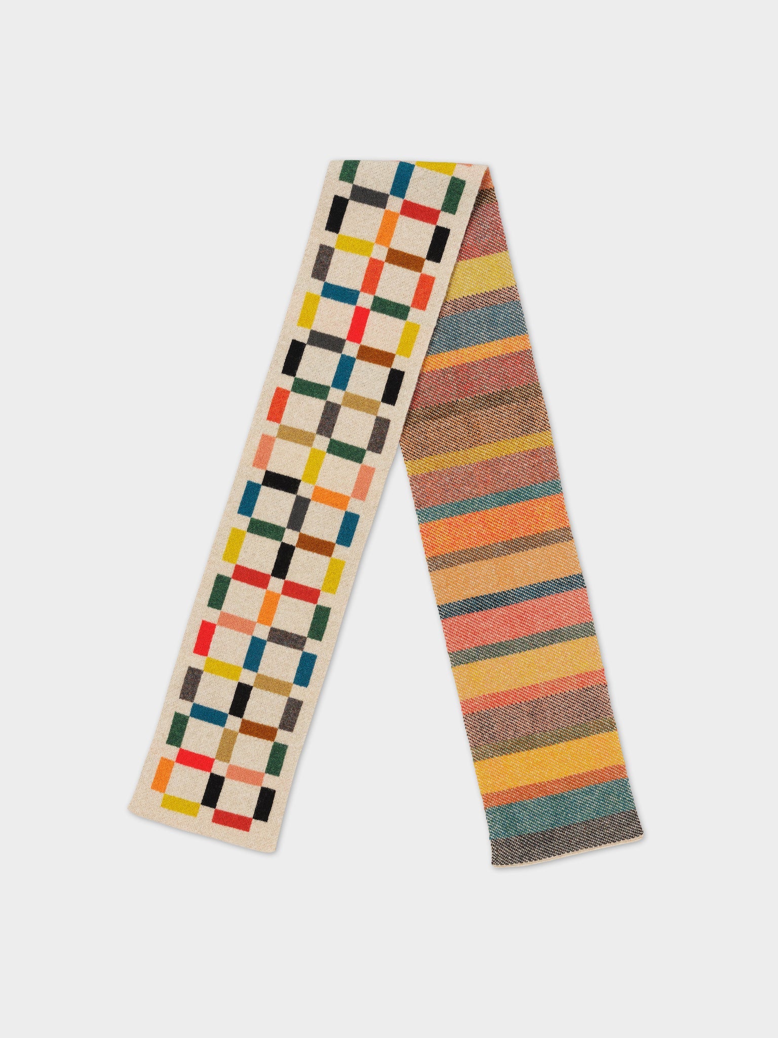 SMALL MULTICOLOUR GRID SCARF - Multicolour