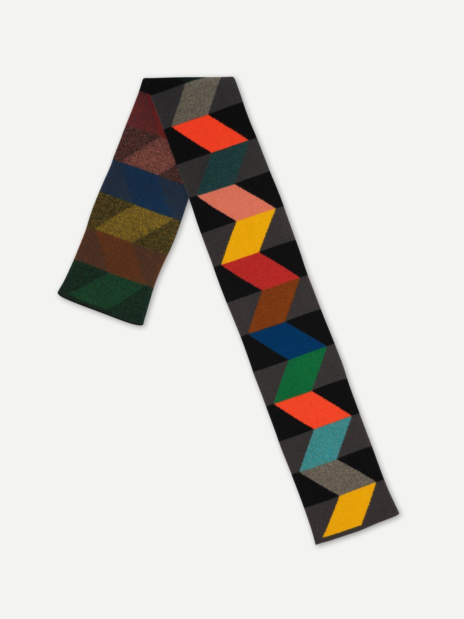 SMALL ZIGZAG RIBBON SCARF - MULTICOLOUR