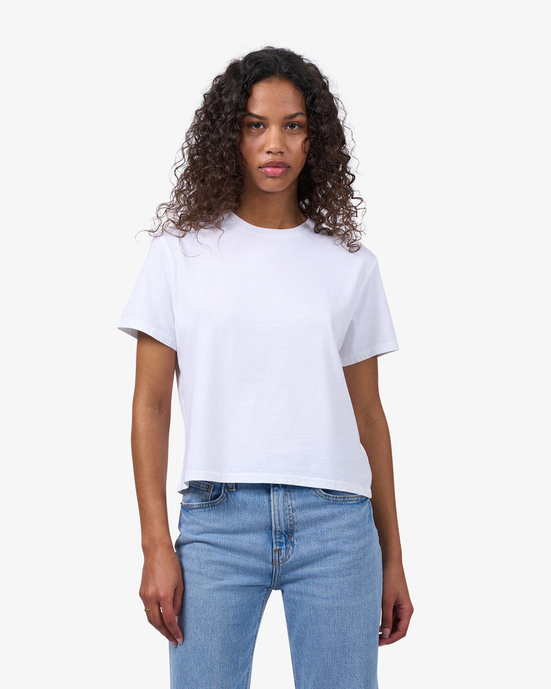 Organic Boxy Crop Tee - Ginger Brown