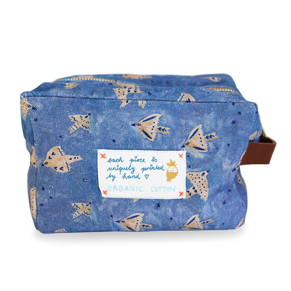 Organic Cotton Pouch -Night Birds