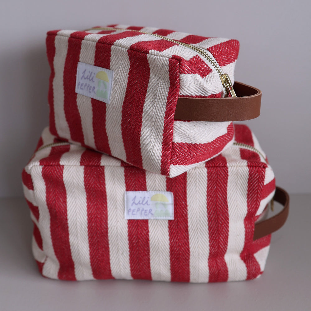 Necessaire - Dark Red Stripe