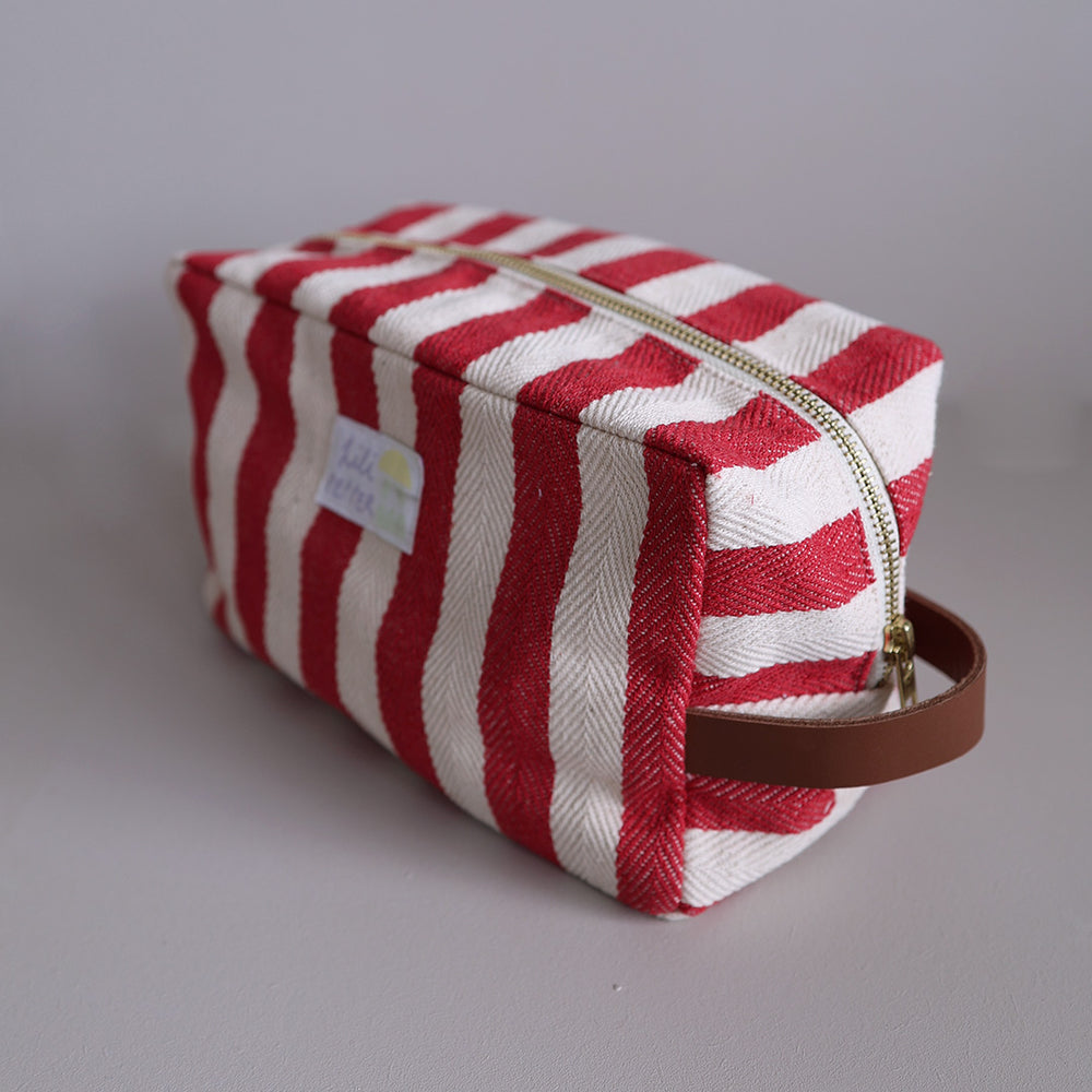 Necessaire - Dark Red Stripe