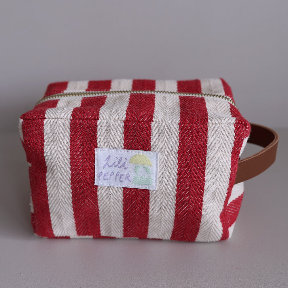 Necessaire - Dark Red Stripe