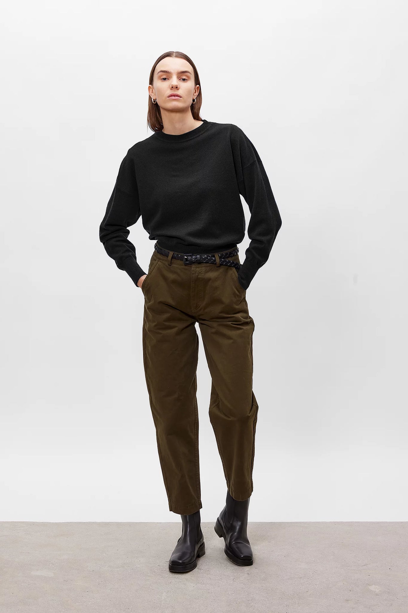 Ior cashmere wool sweater – Black