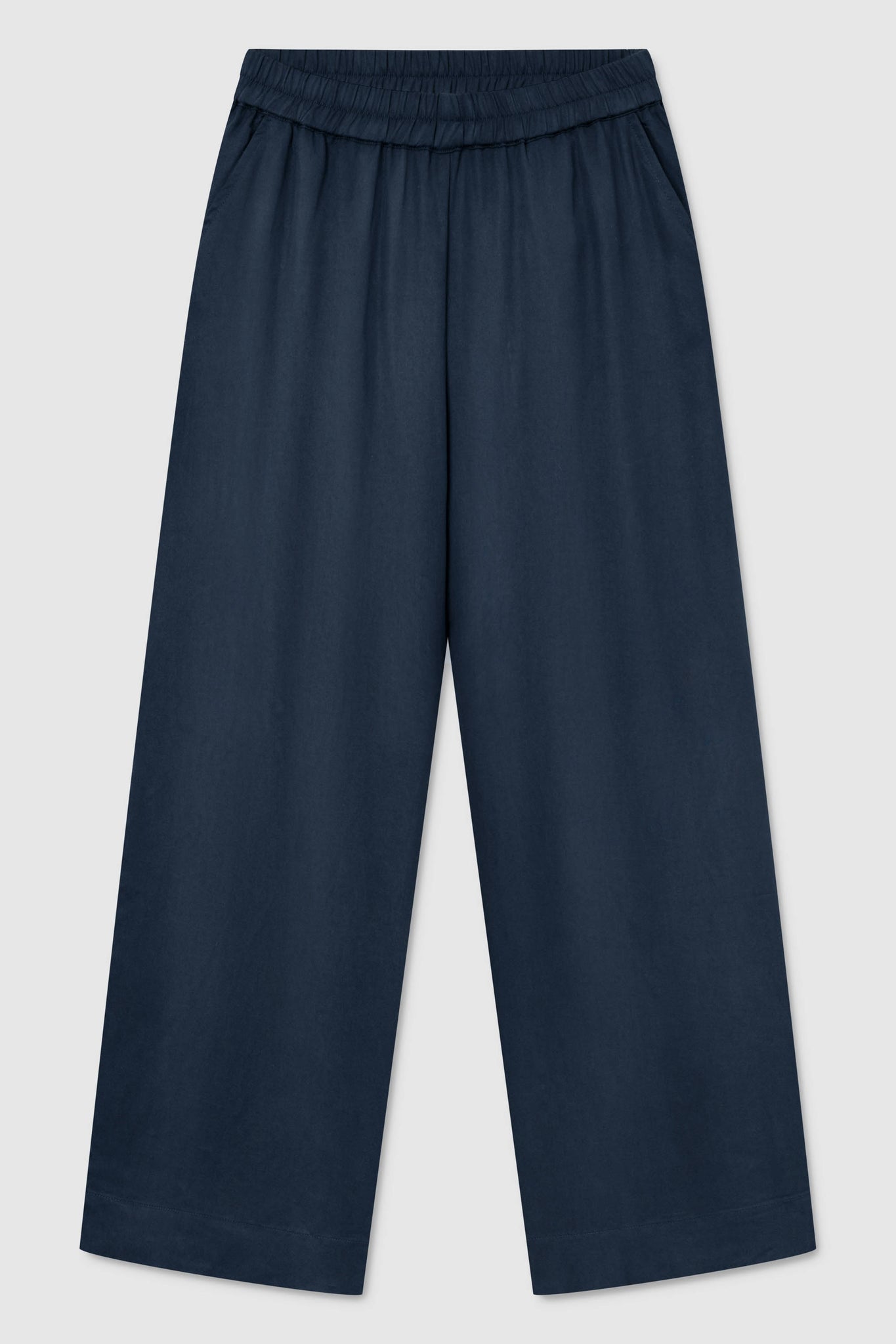 Thea Flowy Tencel Pants - navy