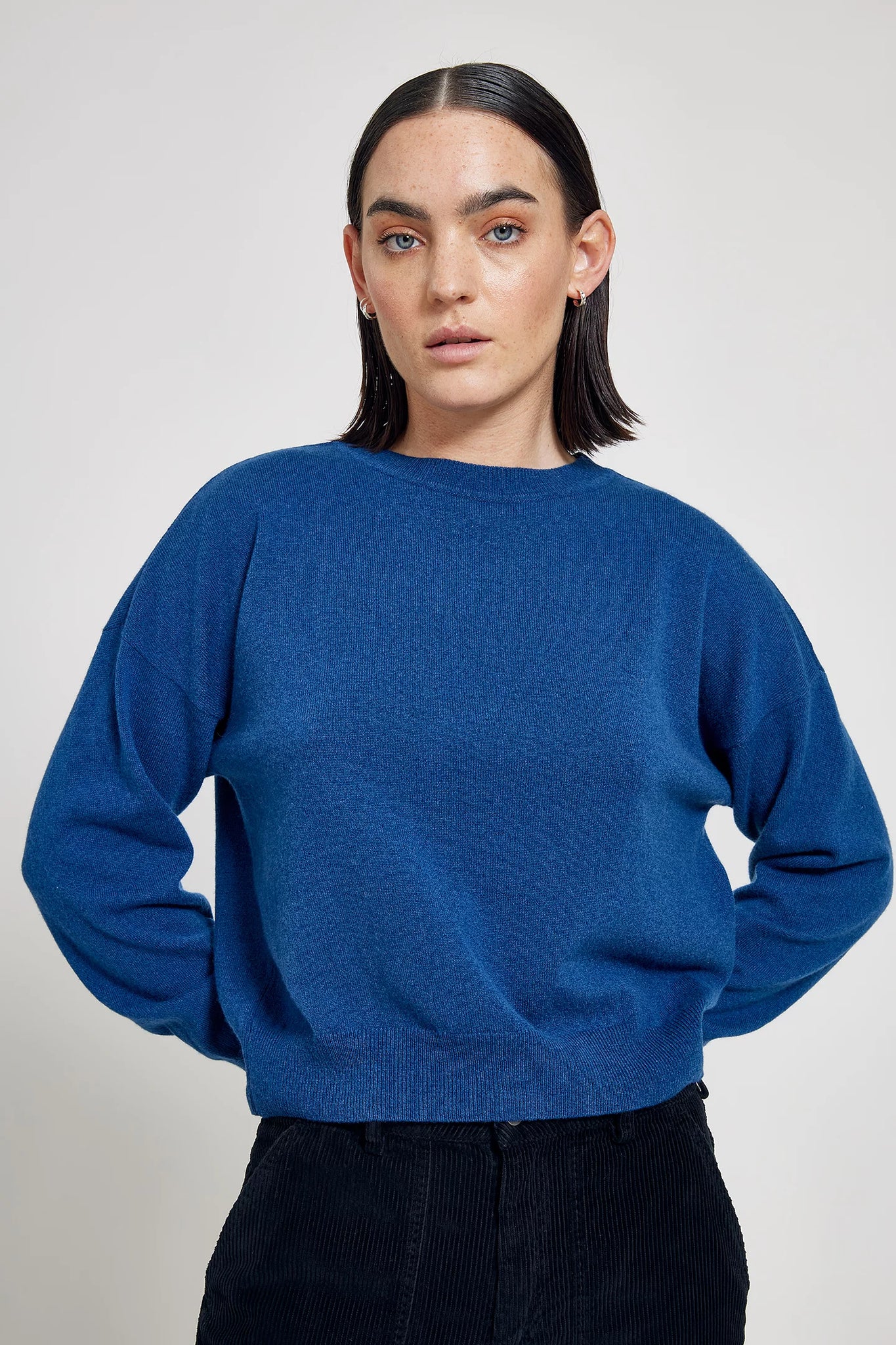 Ior cashmere wool sweater – Lazuli blue