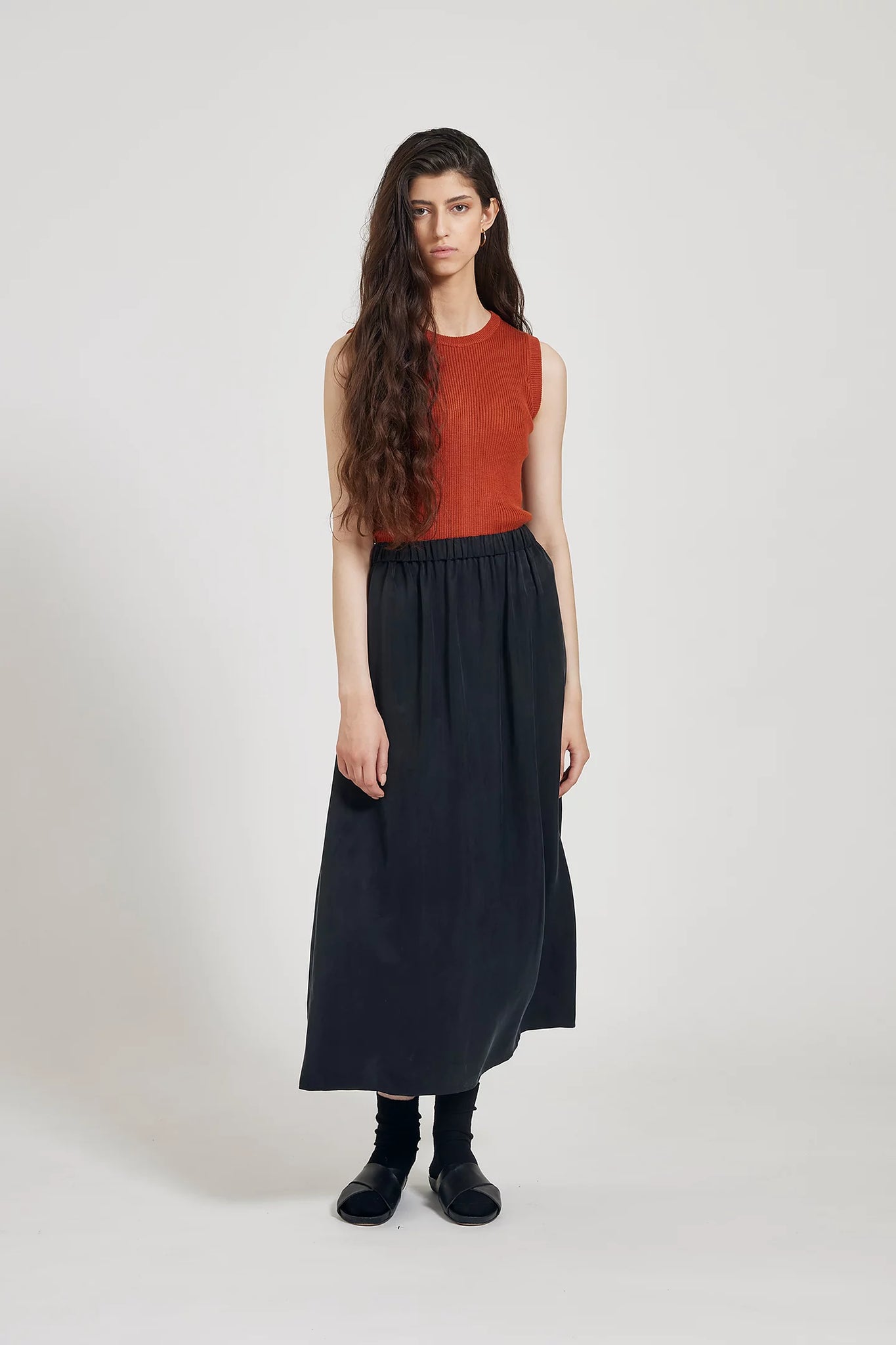 Ria cupro Skirt – Black