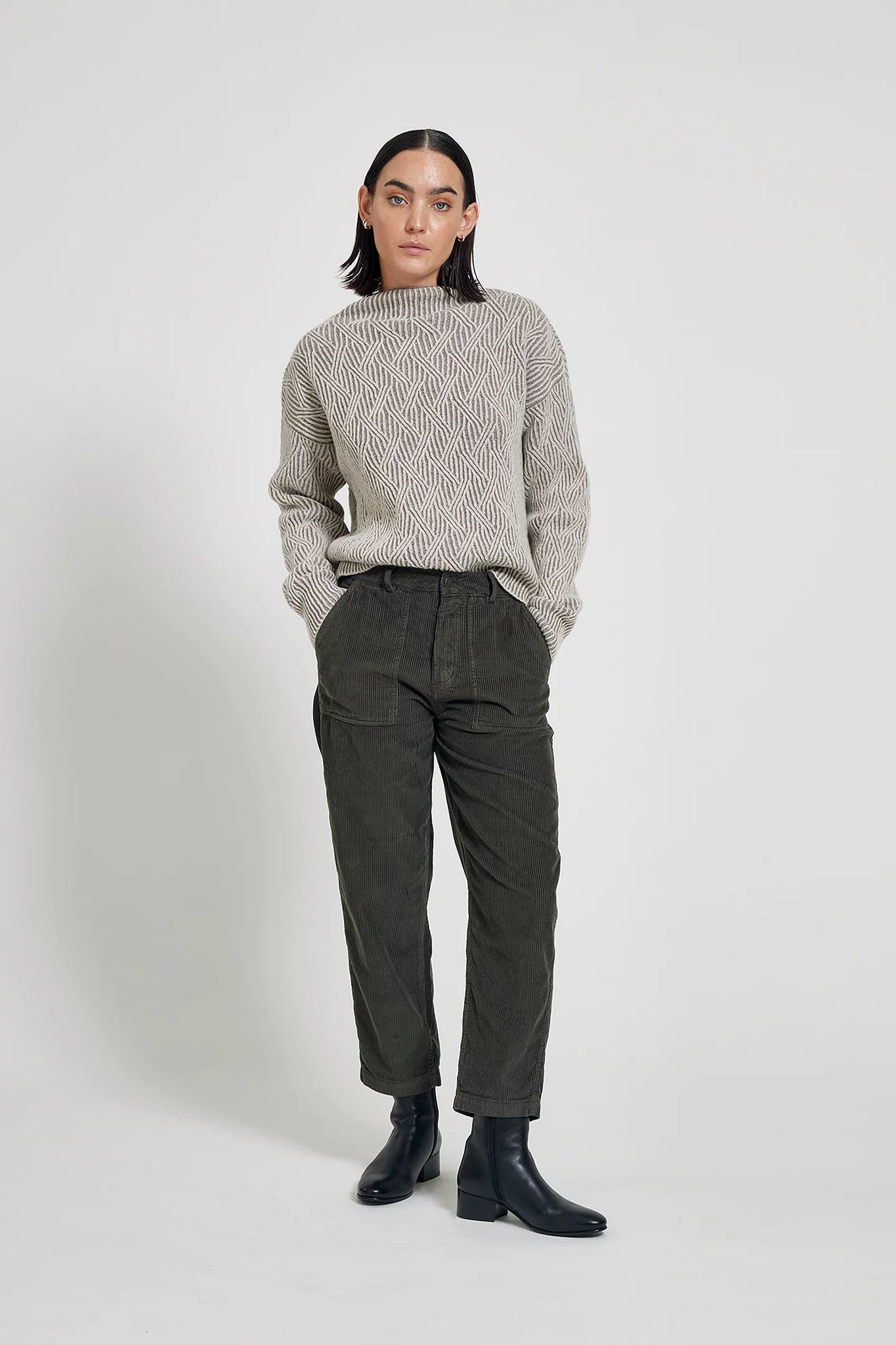 Ruth corduroy trousers – Thyme green