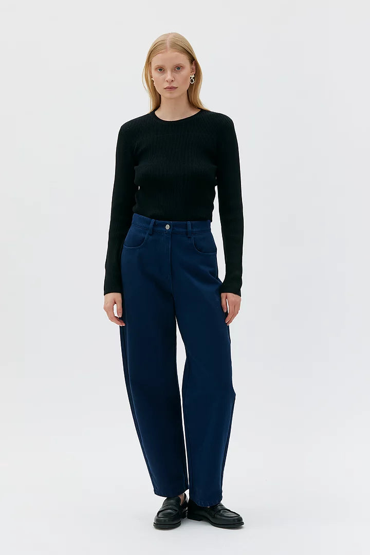 Asha loose barrel shape trousers - Royal blue