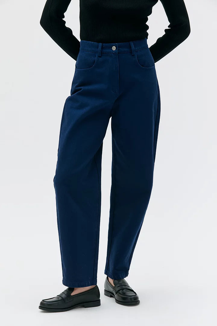 Asha loose barrel shape trousers - Royal blue