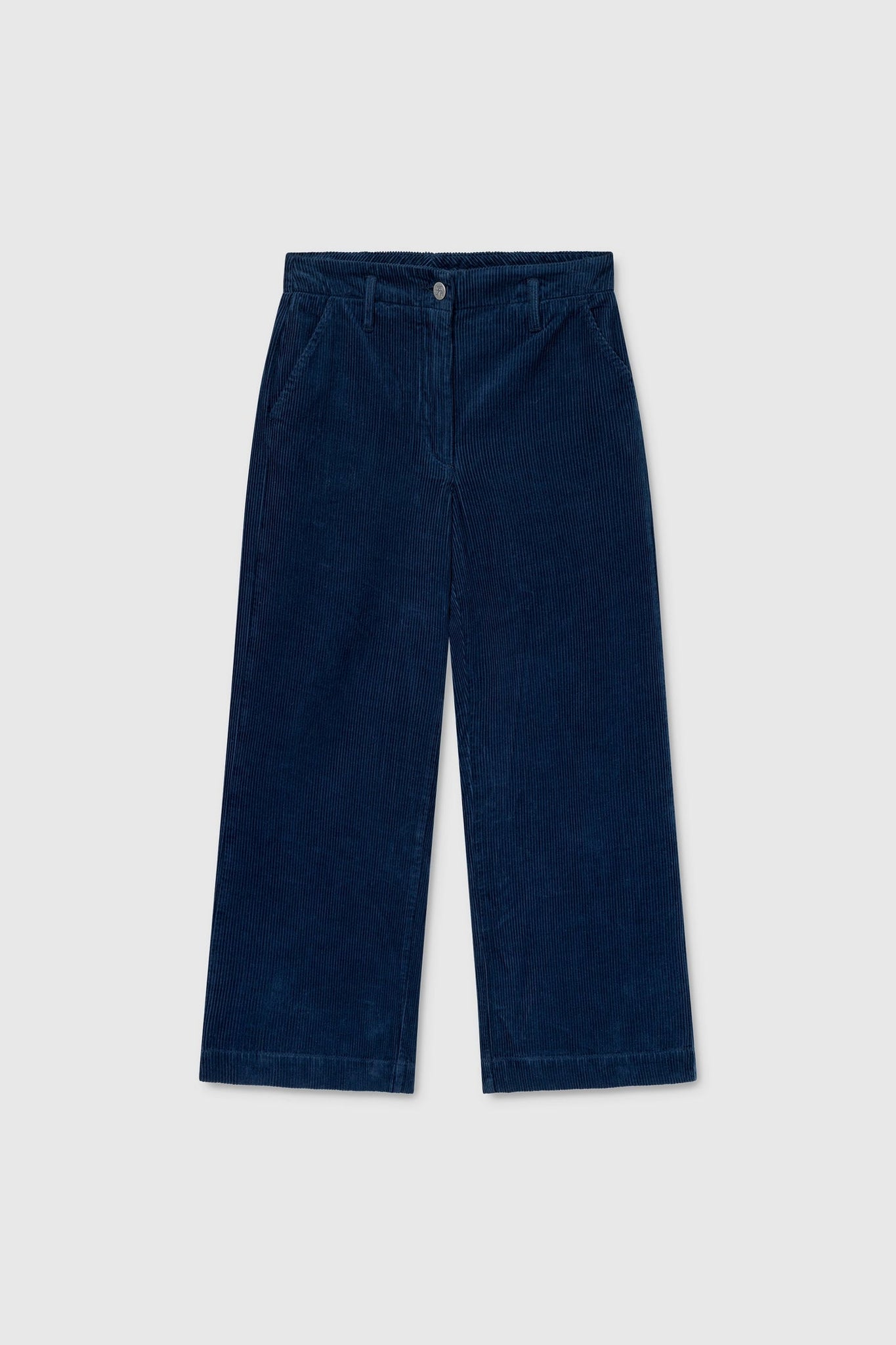 Lail Barrel Leg Corduroy Trouser - Dark Blue