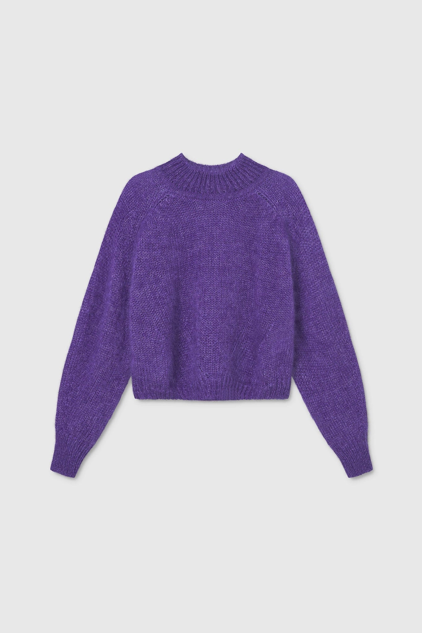 Faye Chunky Mohair Silk Sweater - Violet Magenta