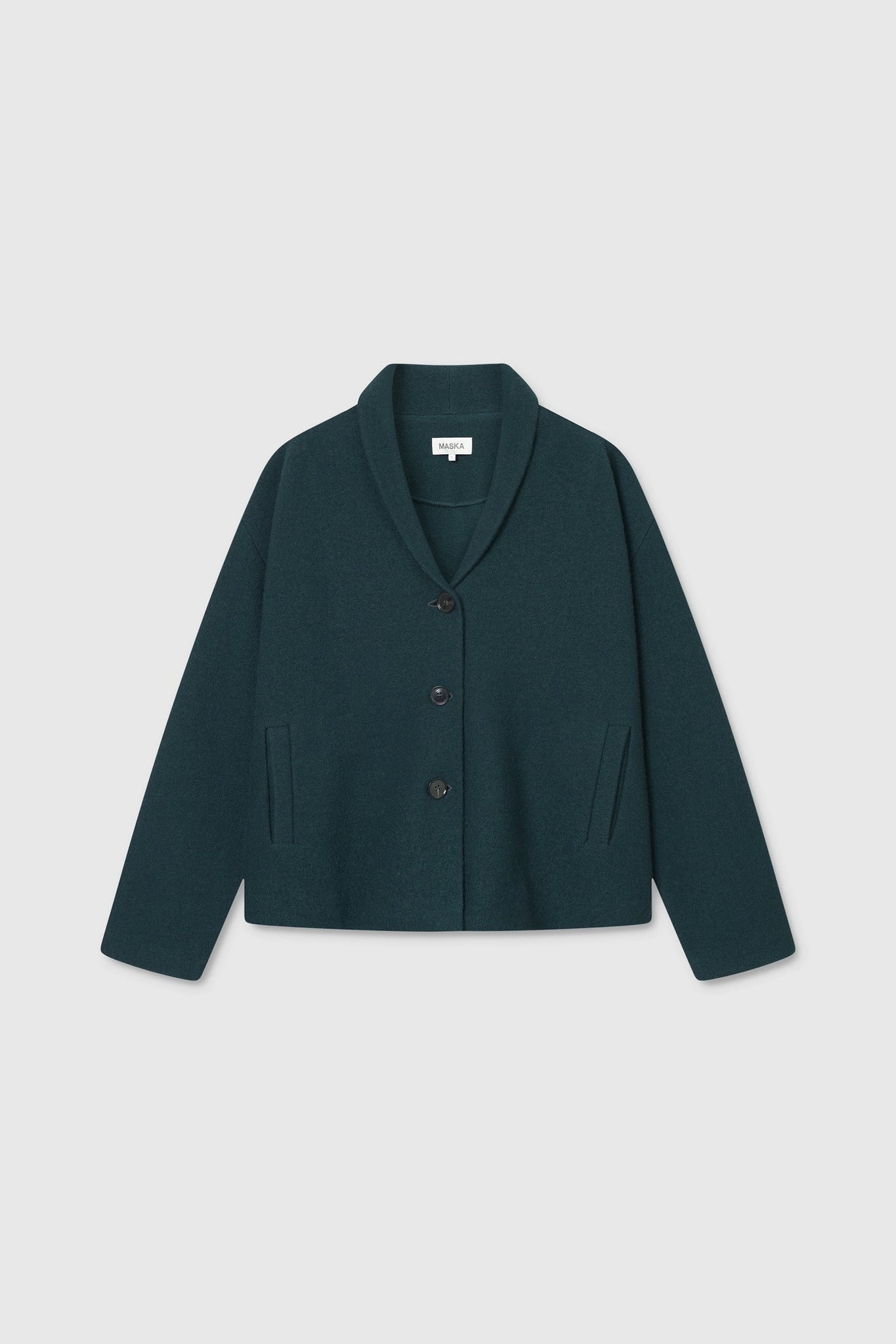 Hale Boiled Wool Jacket – Dark Bottle Green