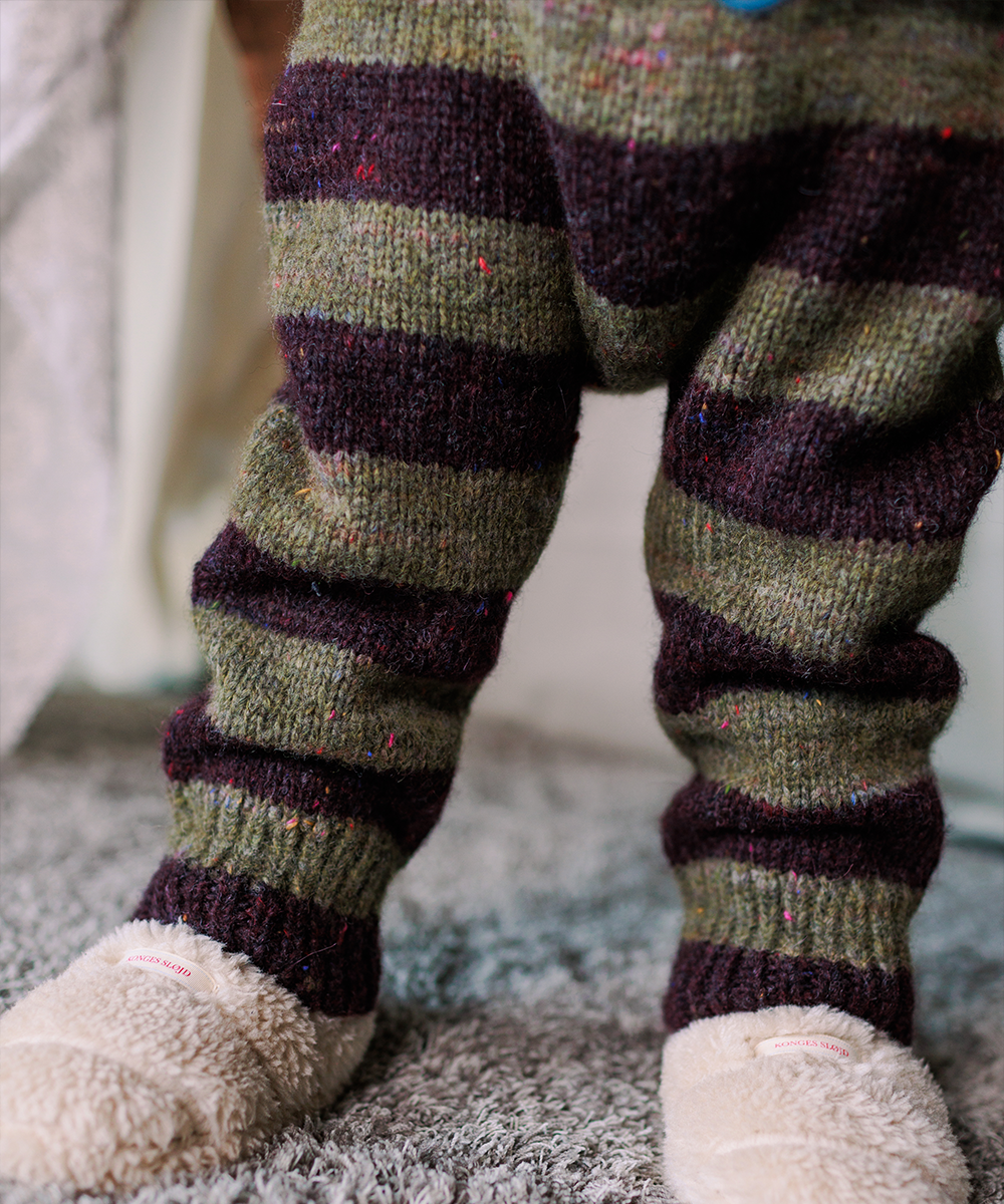 Moya Dungarees - Nettle | Fig Stripe