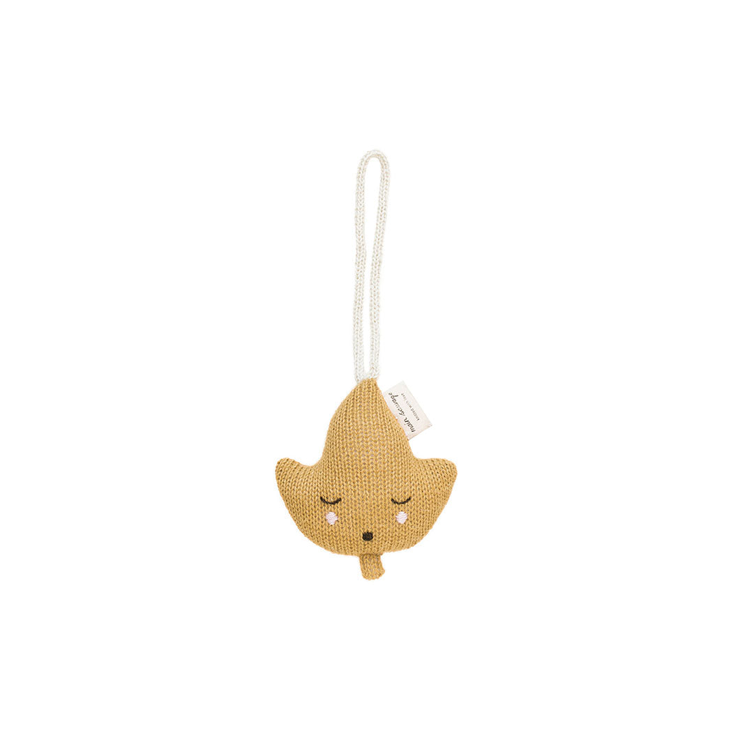 Baby Rattle Toy Leaf Ochre