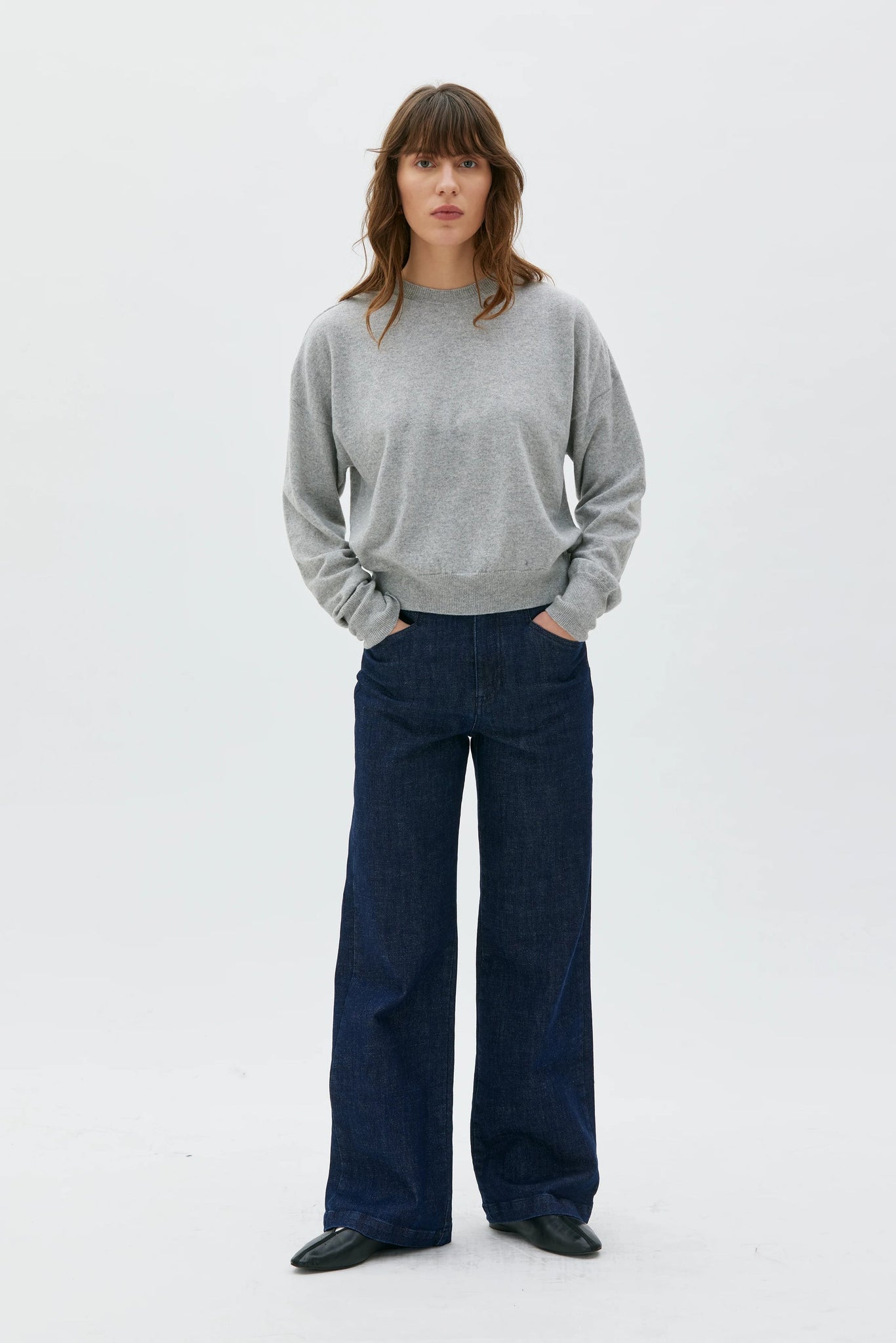 Ior Cashmere Wool Sweater - Grey Melange