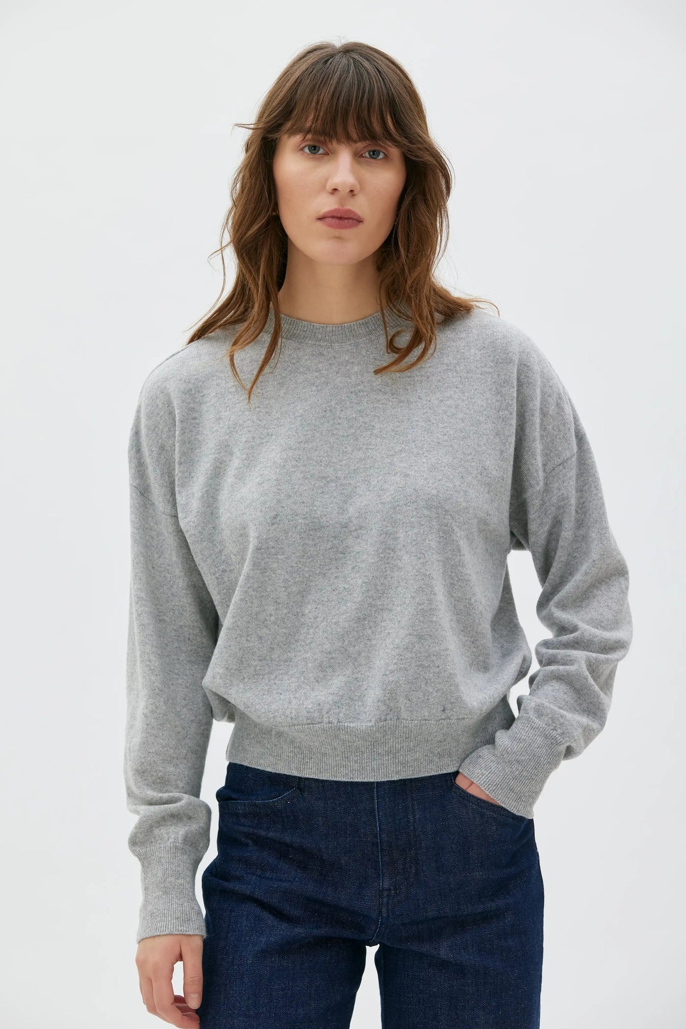 Ior Cashmere Wool Sweater - Grey Melange