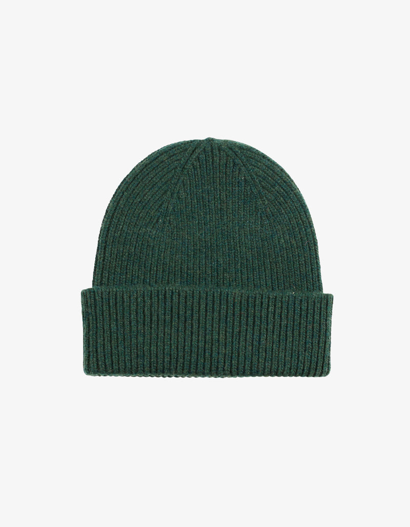 MERINO WOOL BEANIE - emerald green