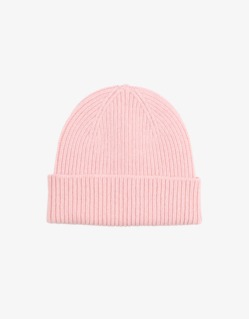 MERINO WOOL BEANIE - faded pink