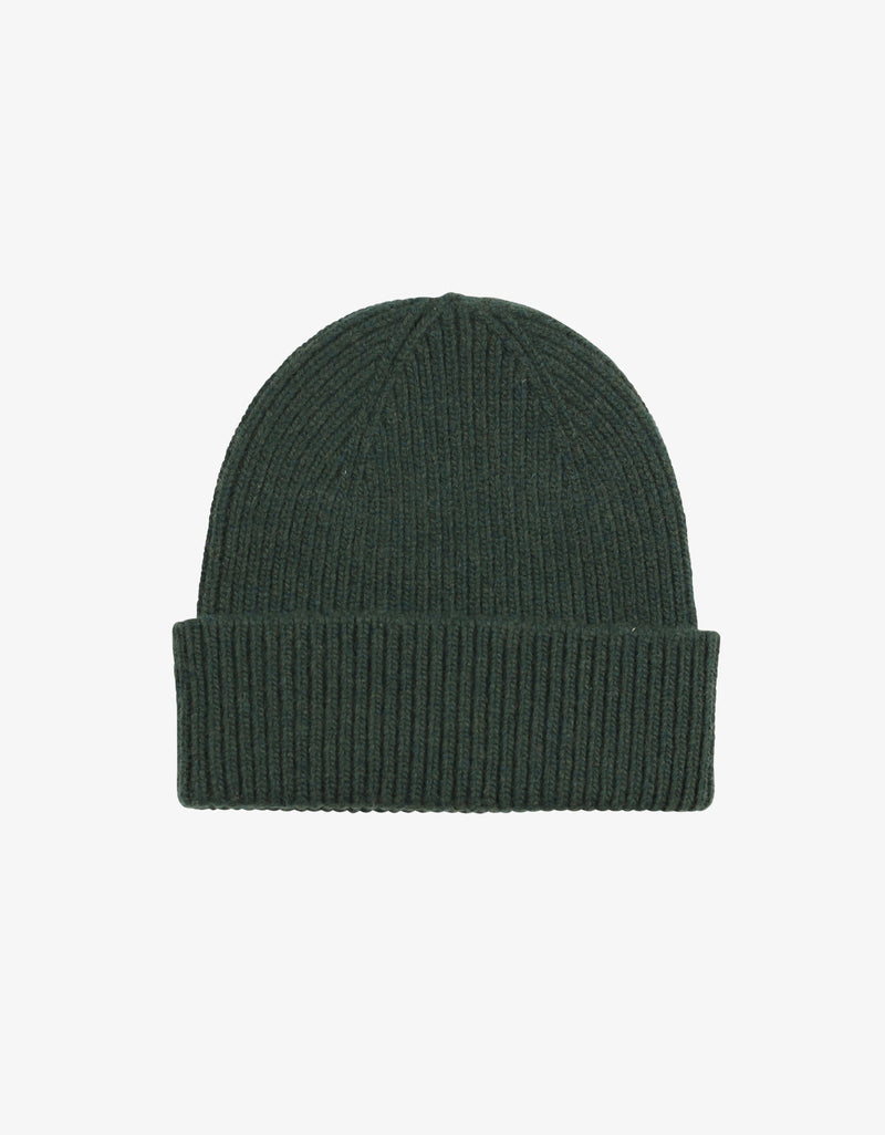 MERINO WOOL BEANIE - hunter green