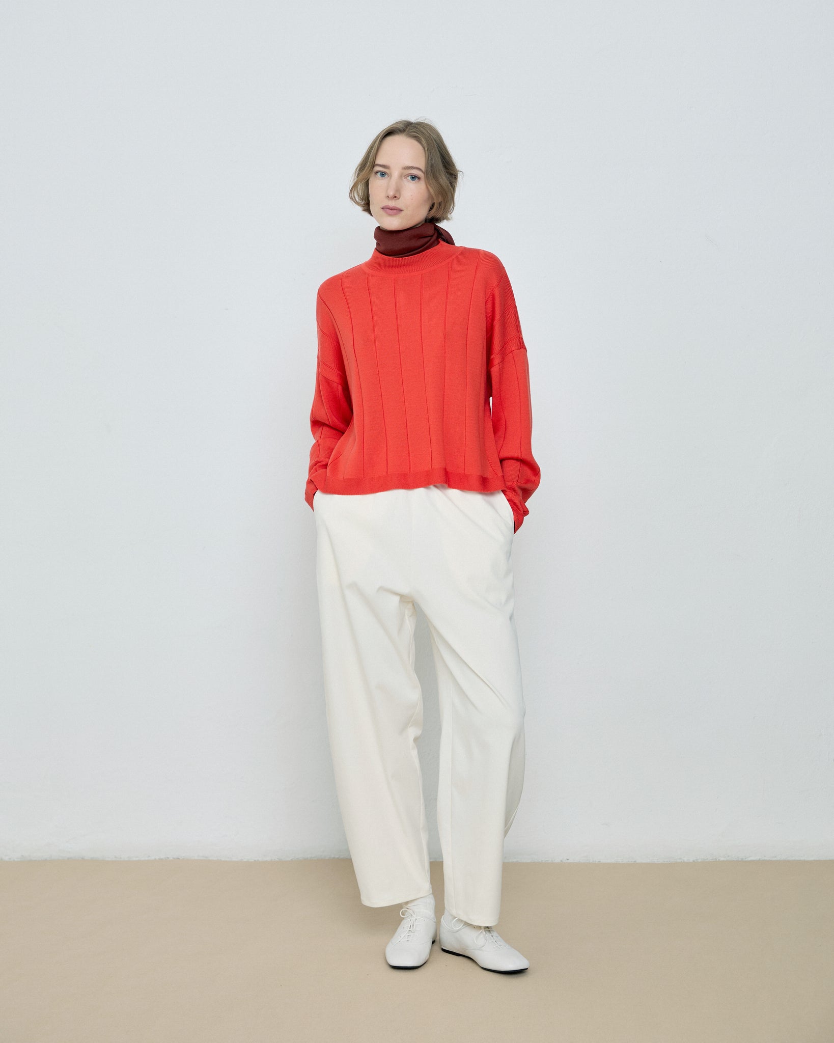 Montie Sweater - Tomato / Charcoal