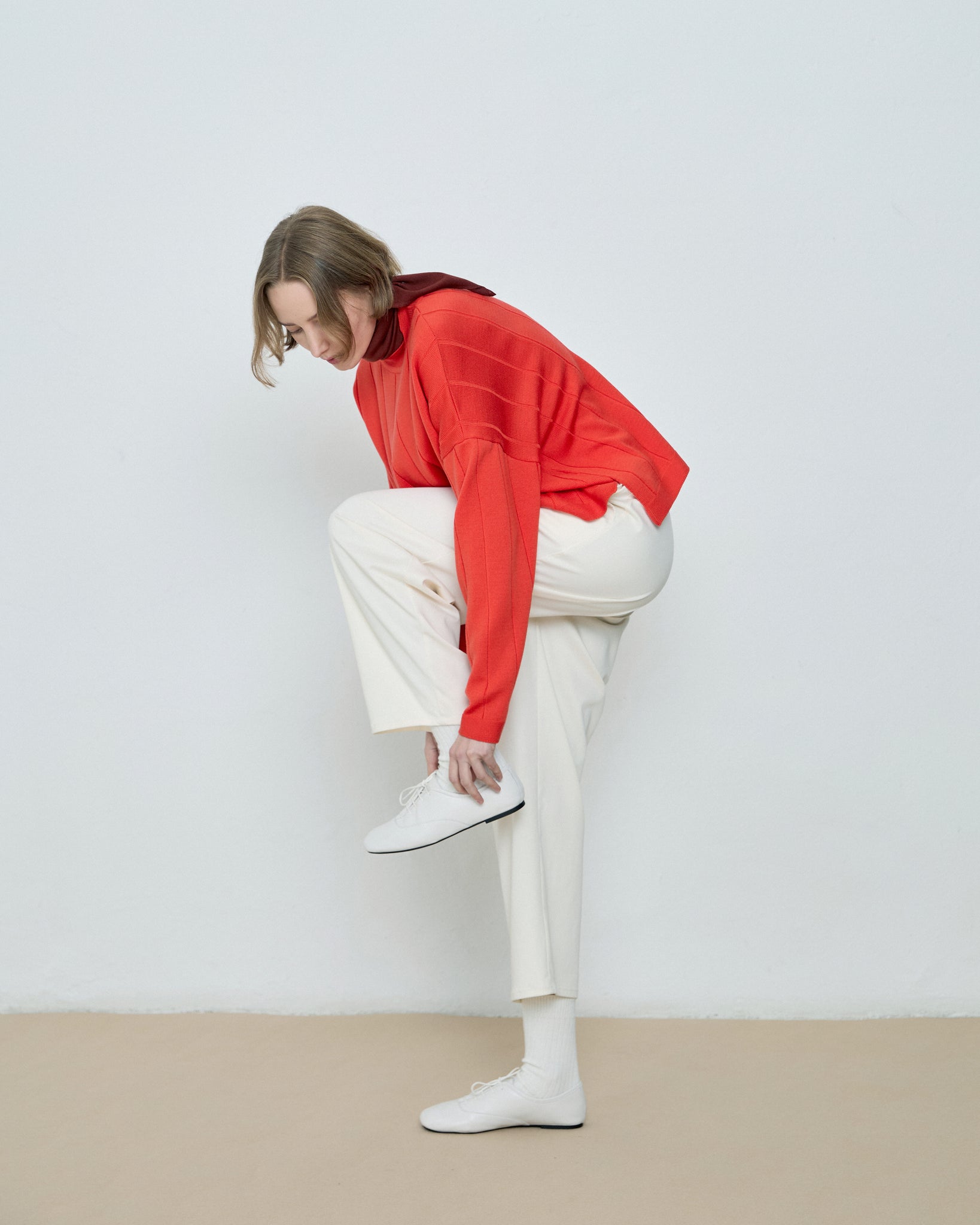 Montie Sweater - Tomato / Charcoal