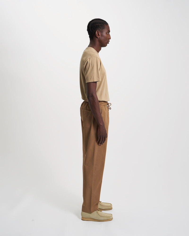 Organic Twill Pants - Deep Black / Ginger Brown